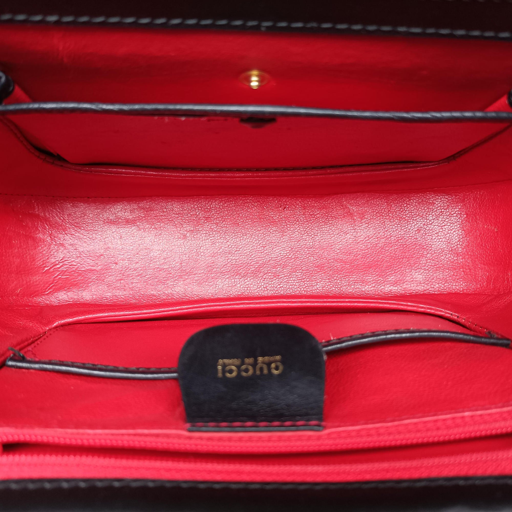 Vintage Gucci Bamboo Black Leather 000 46 handbag | stylenewstar