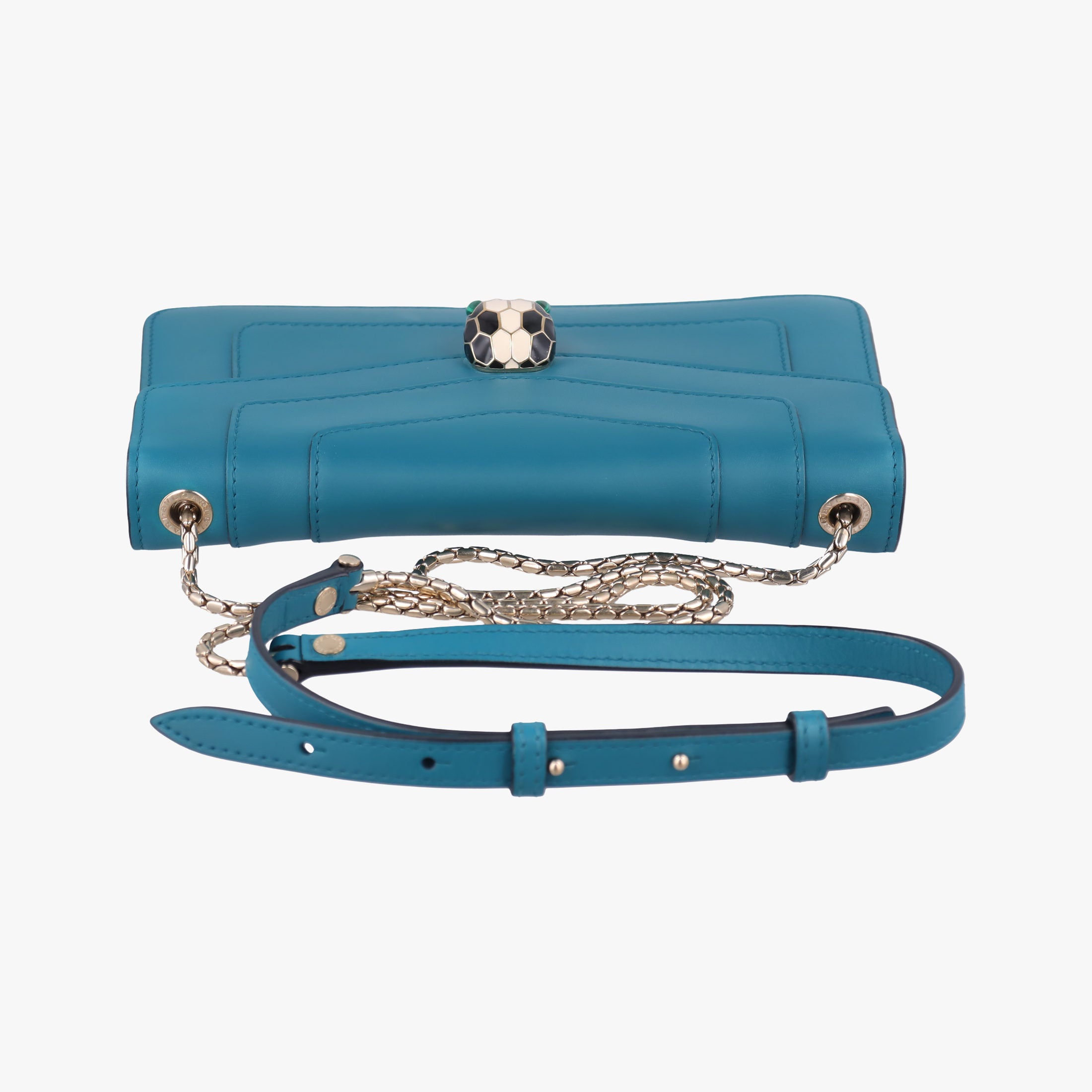 Pre-owned Bvlgari SERPENTI FOREVER Blue Leather  shoulderbag | stylenewstar