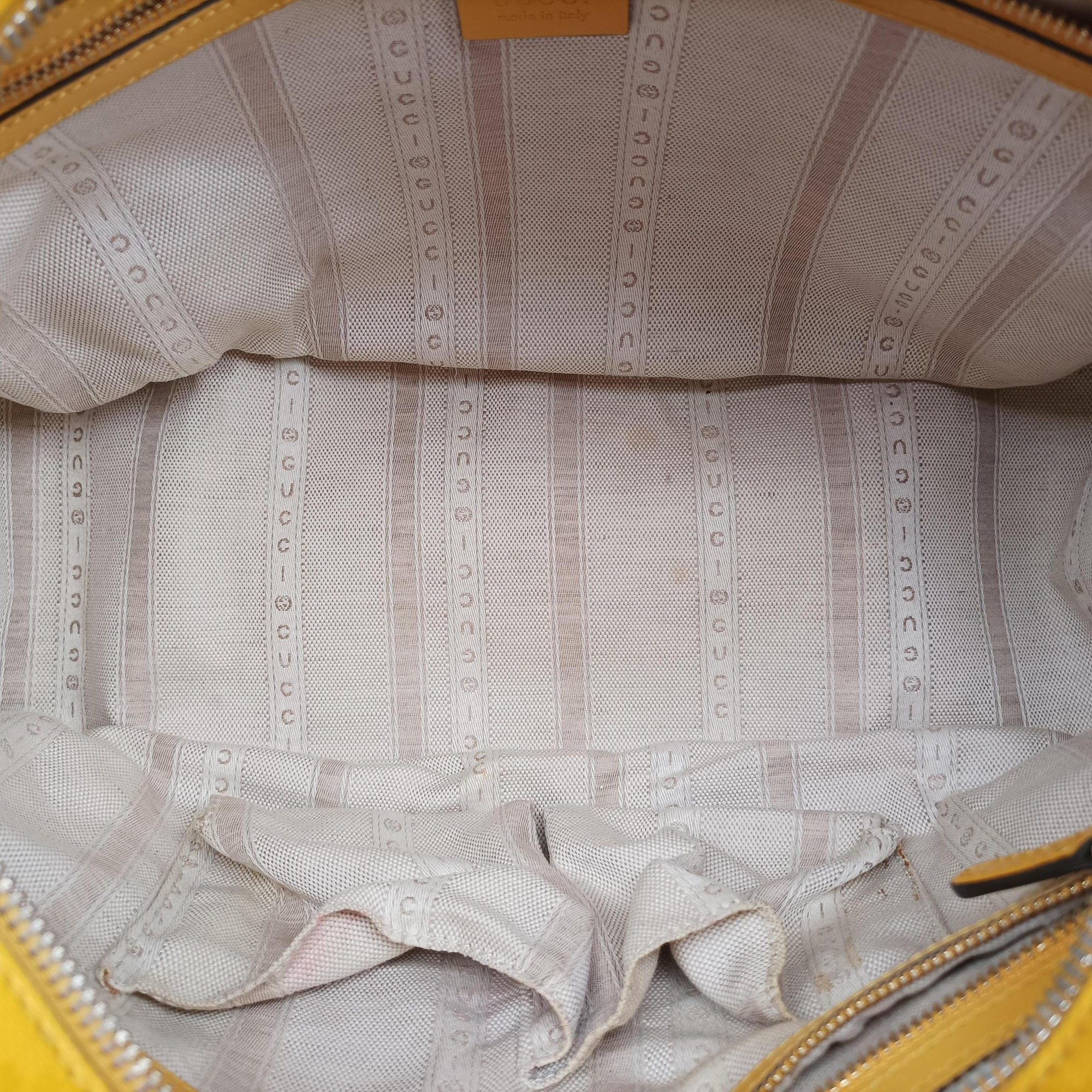 Pre-owned Gucci Bright Diamante Yellow Leather 354332 handbag | stylenewstar