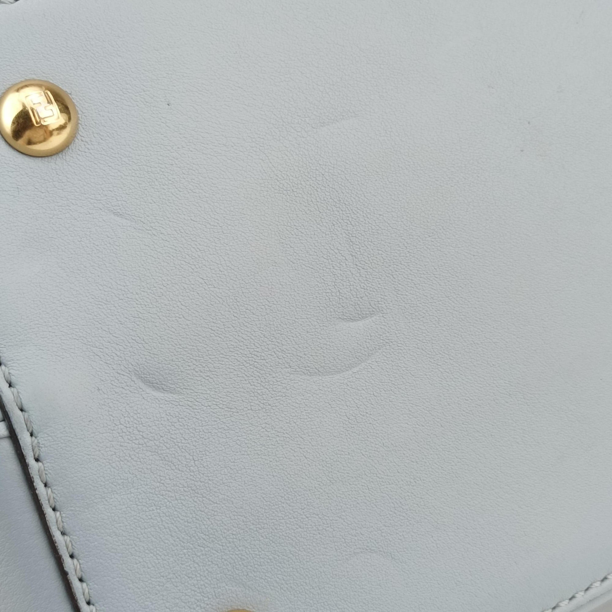 Secondhand Fendi Petite 2 JOURS Bluegray leather 8BH253 handbag | stylenewstar