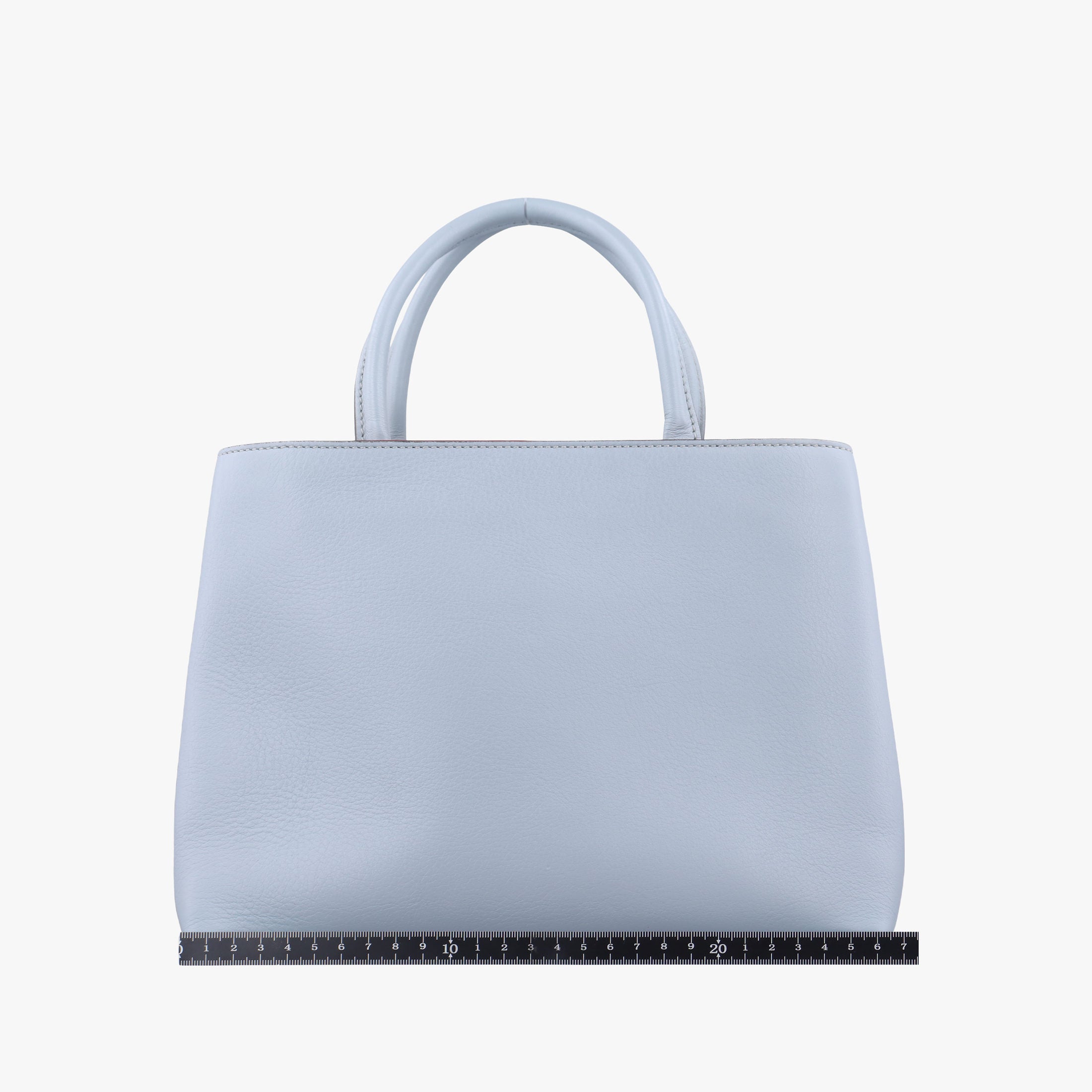 Secondhand Fendi Petite 2 JOURS Bluegray leather 8BH253 handbag | stylenewstar