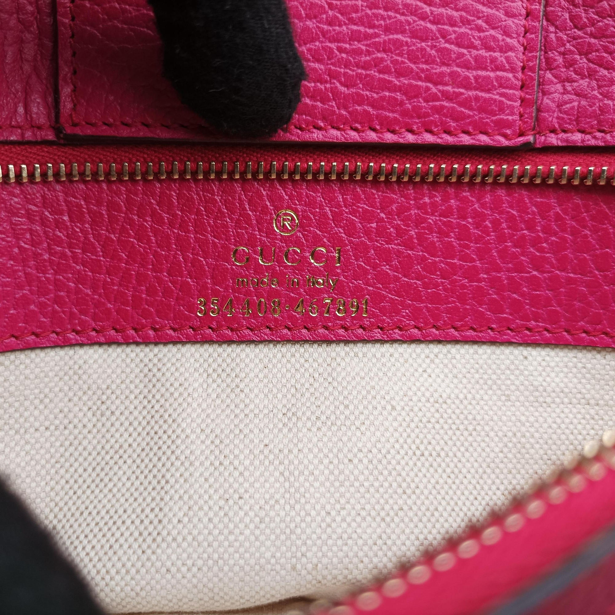 Pre-owned Gucci Swing Rose Leather 354408 handbag | stylenewstar