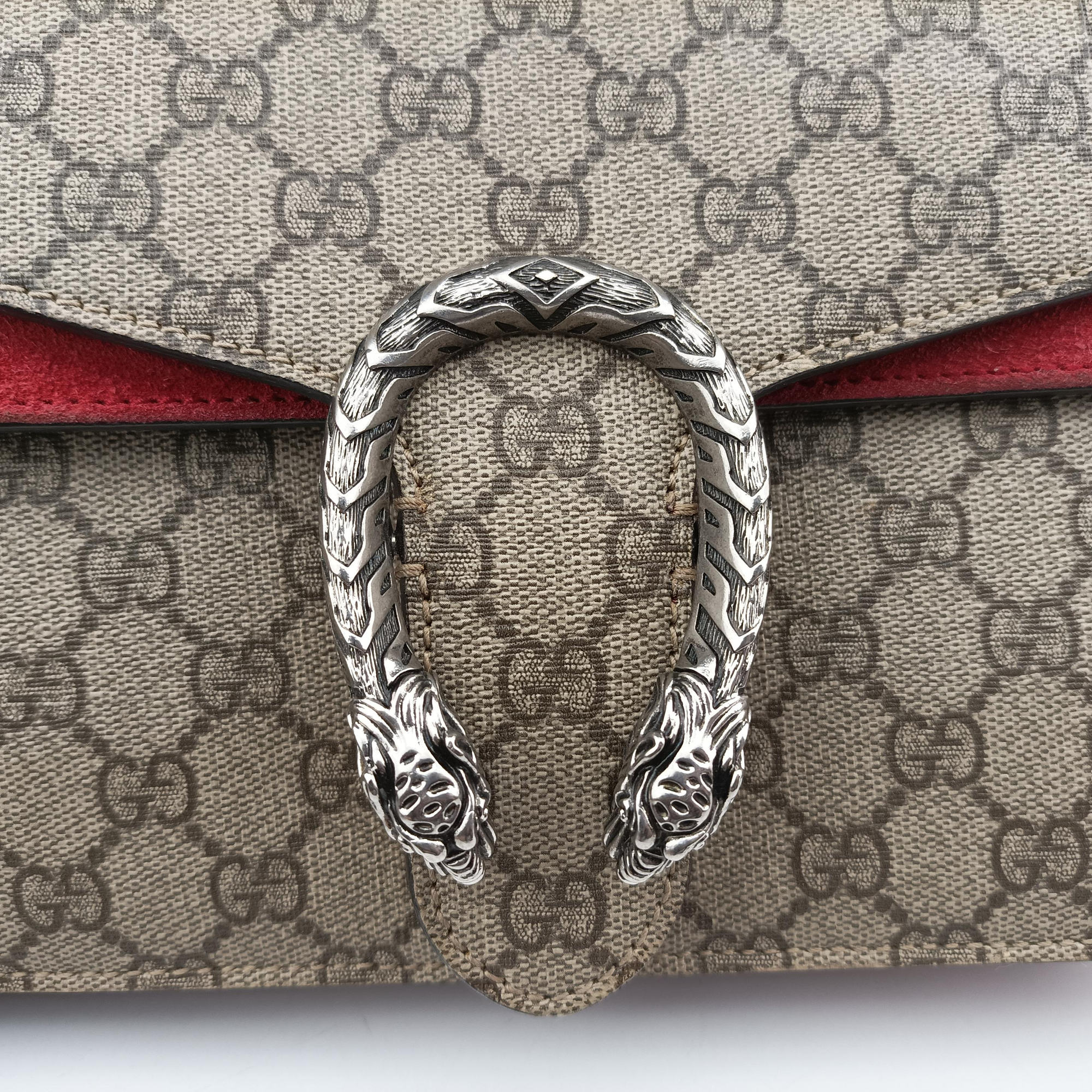 Vintage Gucci Dionysus beige×red PVC coated canvas × suede 400249 shoulderbag | stylenewstar