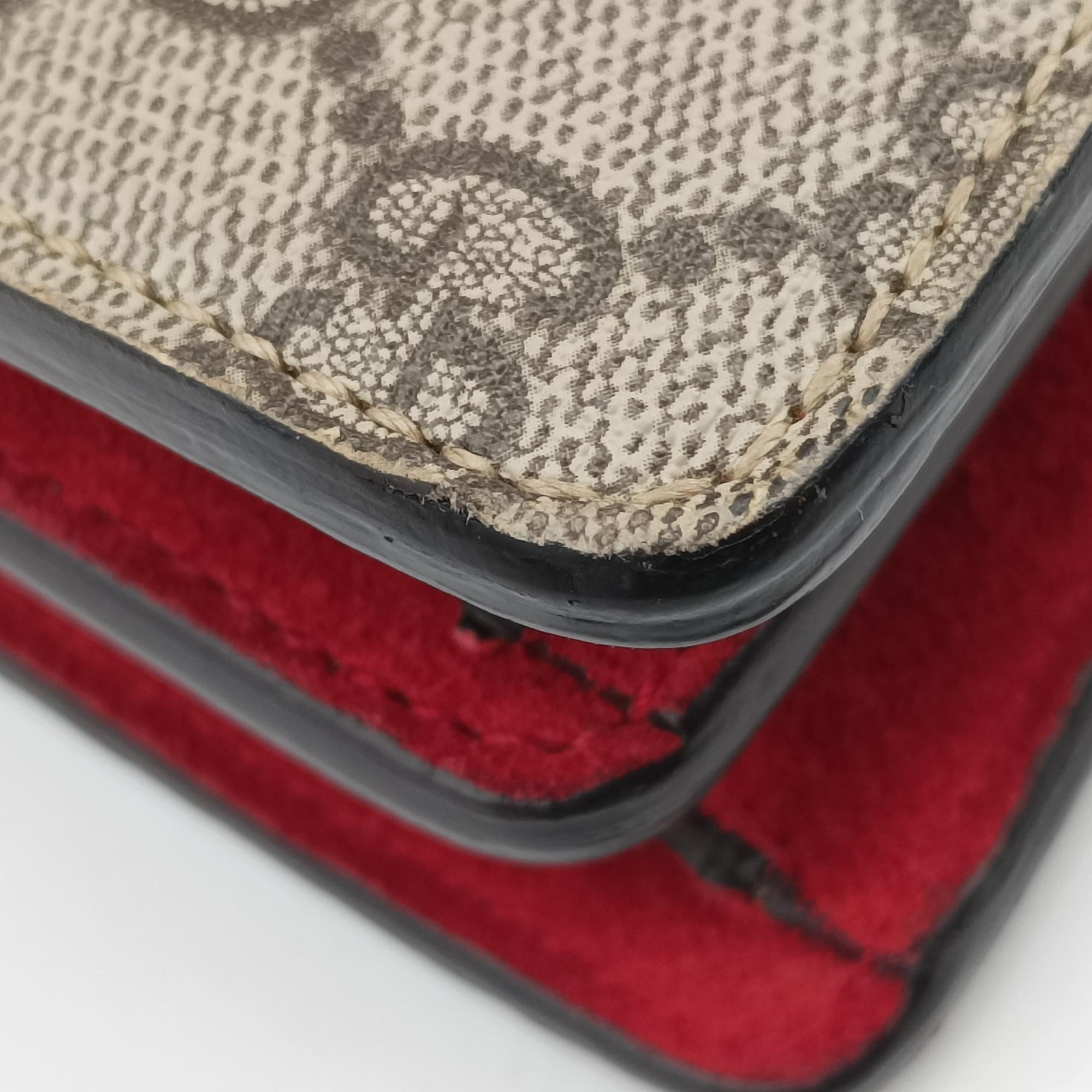 Vintage Gucci Dionysus beige×red PVC coated canvas × suede 400249 shoulderbag | stylenewstar