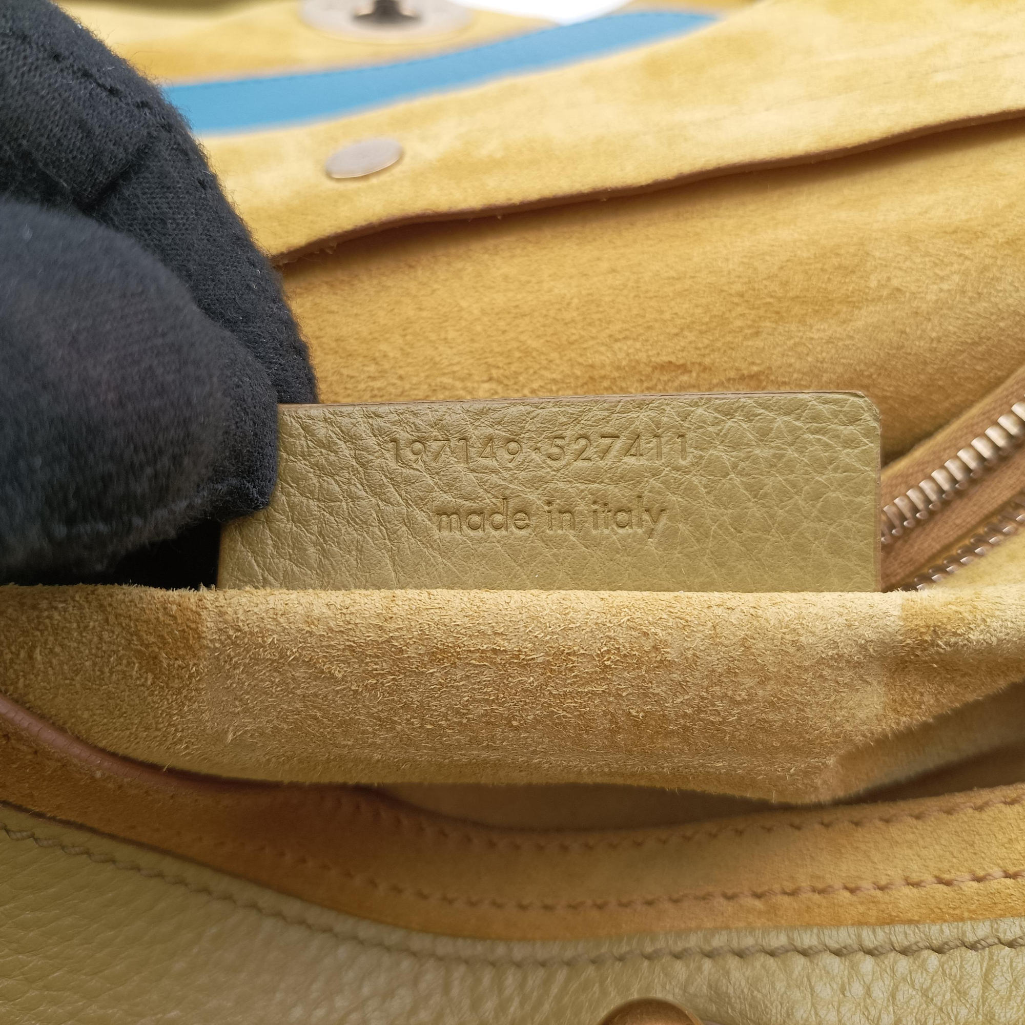 Pre-owned Yves Saint Laurent Muse Two Blue x beige×brown Leather 197149 shoulderbag | stylenewstar