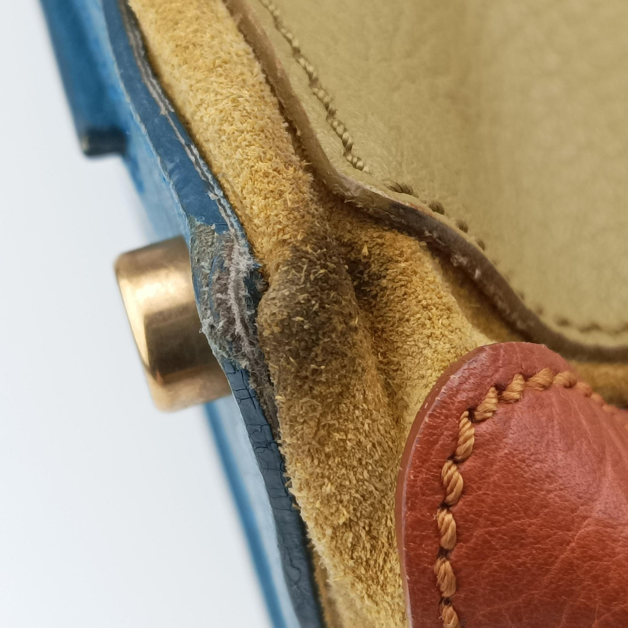 Pre-owned Yves Saint Laurent Muse Two Blue x beige×brown Leather 197149 shoulderbag | stylenewstar