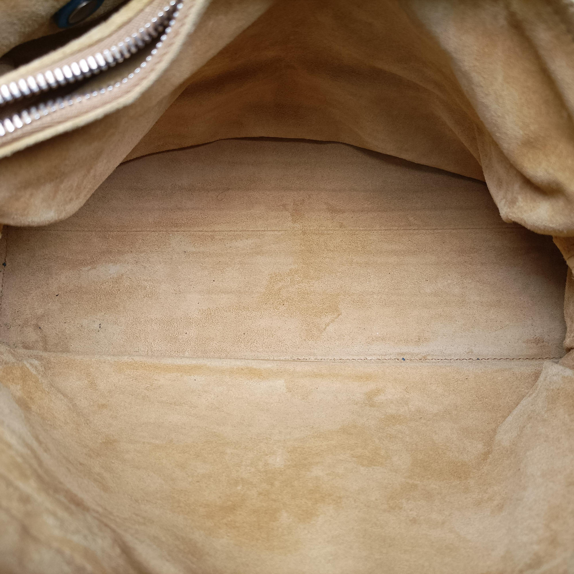 Pre-owned Yves Saint Laurent Muse Two Blue x beige×brown Leather 197149 shoulderbag | stylenewstar