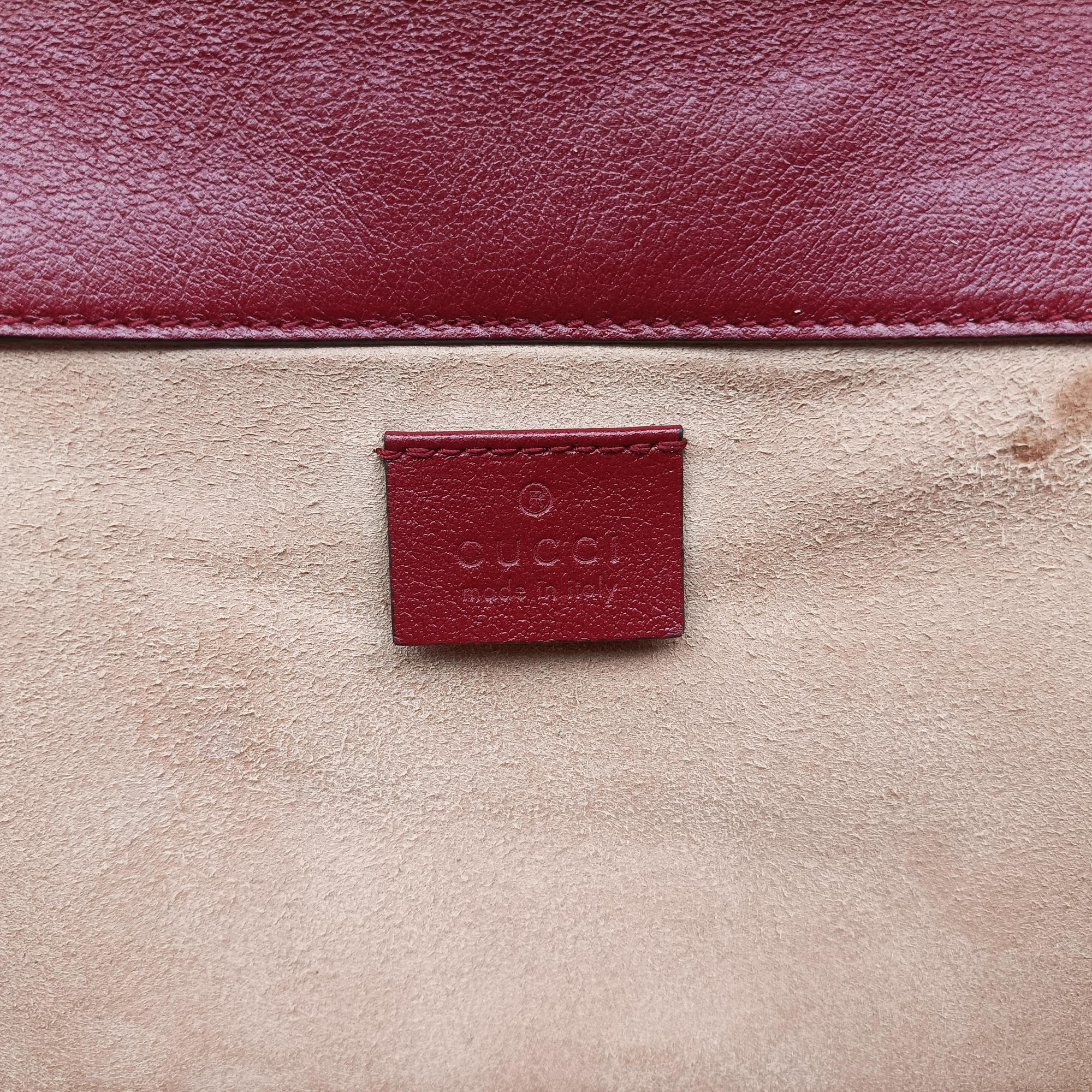 Pre-owned Gucci Dionysus Ivory × Red × Black Tweed×Leather 400249 shoulderbag | stylenewstar