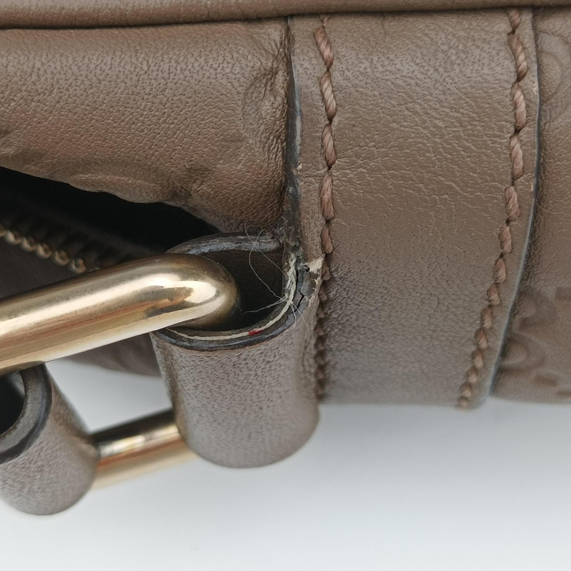 Pre-owned Gucci GG Imprime Messenger Brown Leather 201448 shoulderbag | stylenewstar