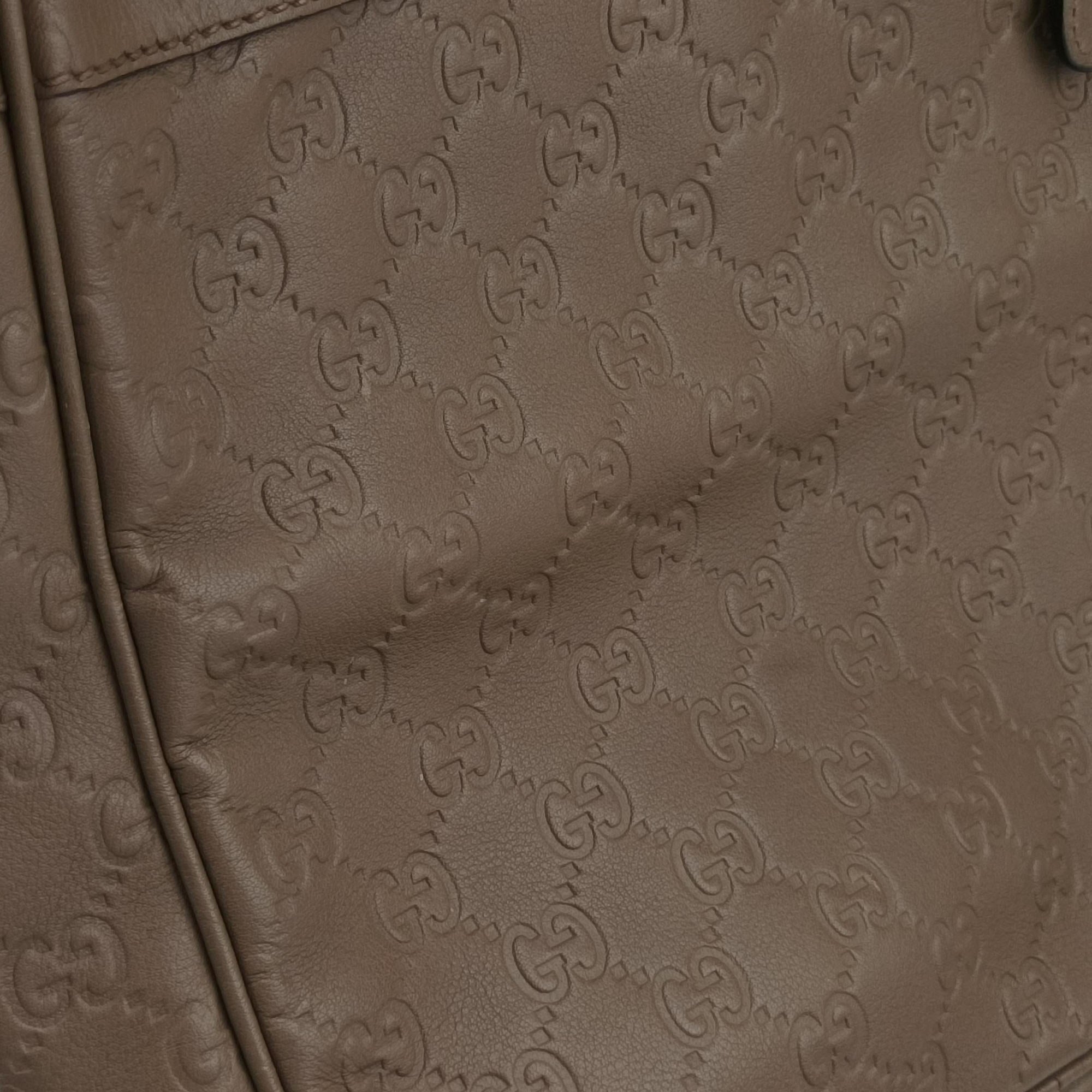 Pre-owned Gucci GG Imprime Messenger Brown Leather 201448 shoulderbag | stylenewstar