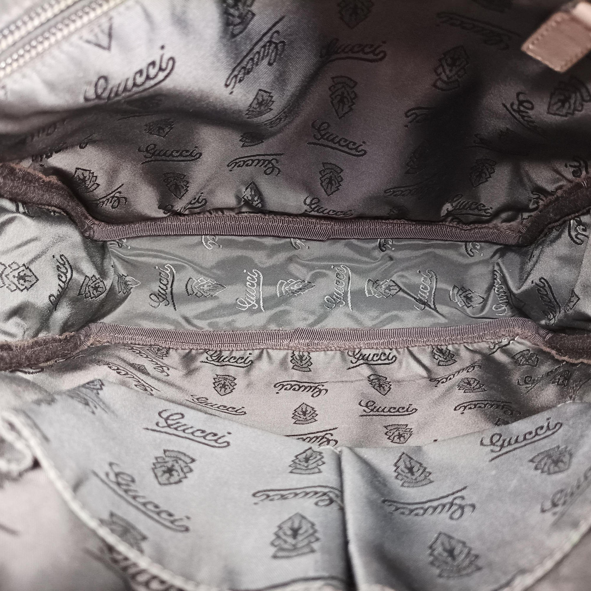 Pre-owned Gucci GG Imprime Messenger Brown Leather 201448 shoulderbag | stylenewstar