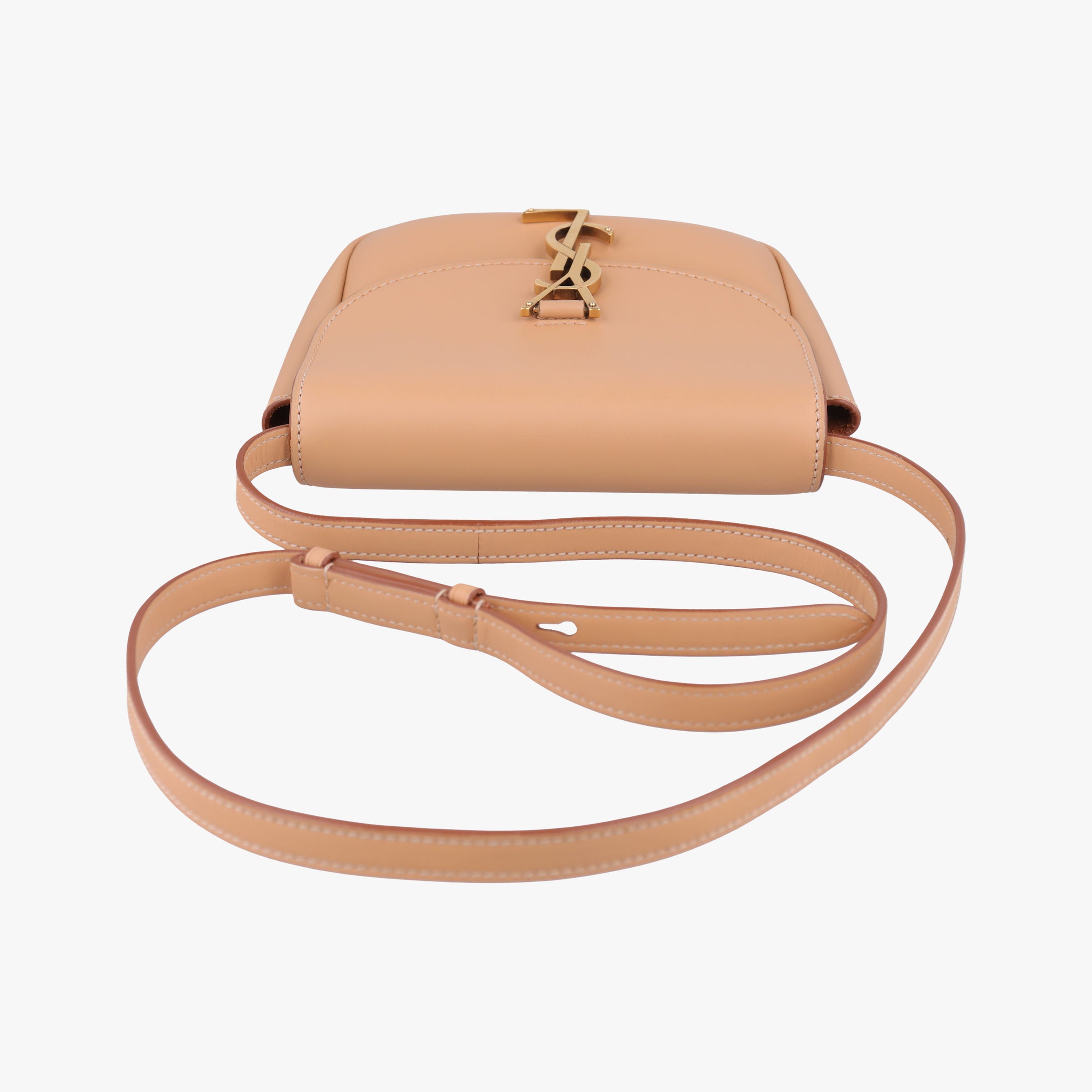 Pre-owned Yves Saint Laurent KAIA Beige Leather 619740 shoulderbag | stylenewstar