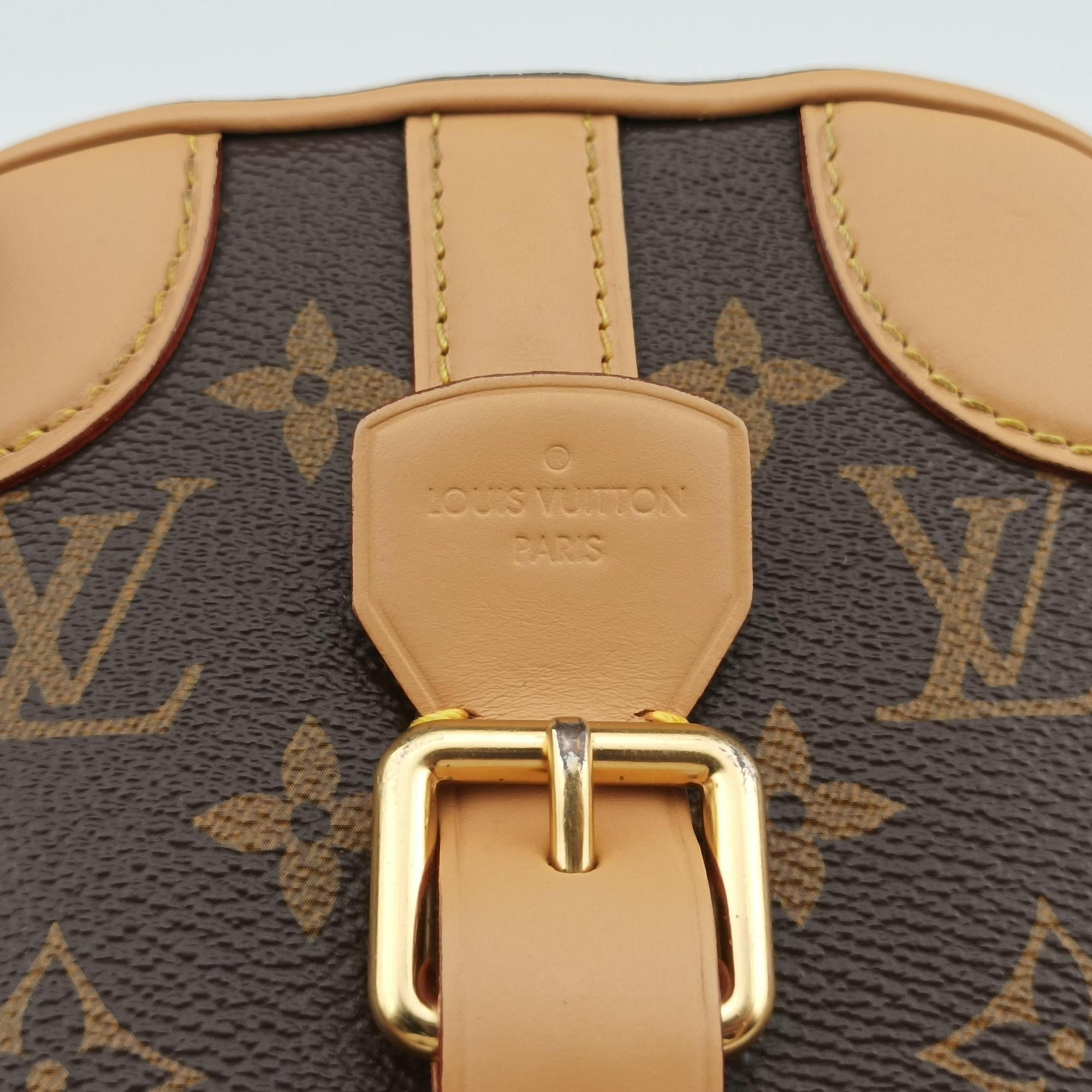 Pre-owned Louis Vuitton Valisette Vertical Brown Monogram Canvas×calf leather M68623 shoulderbag | stylenewstar