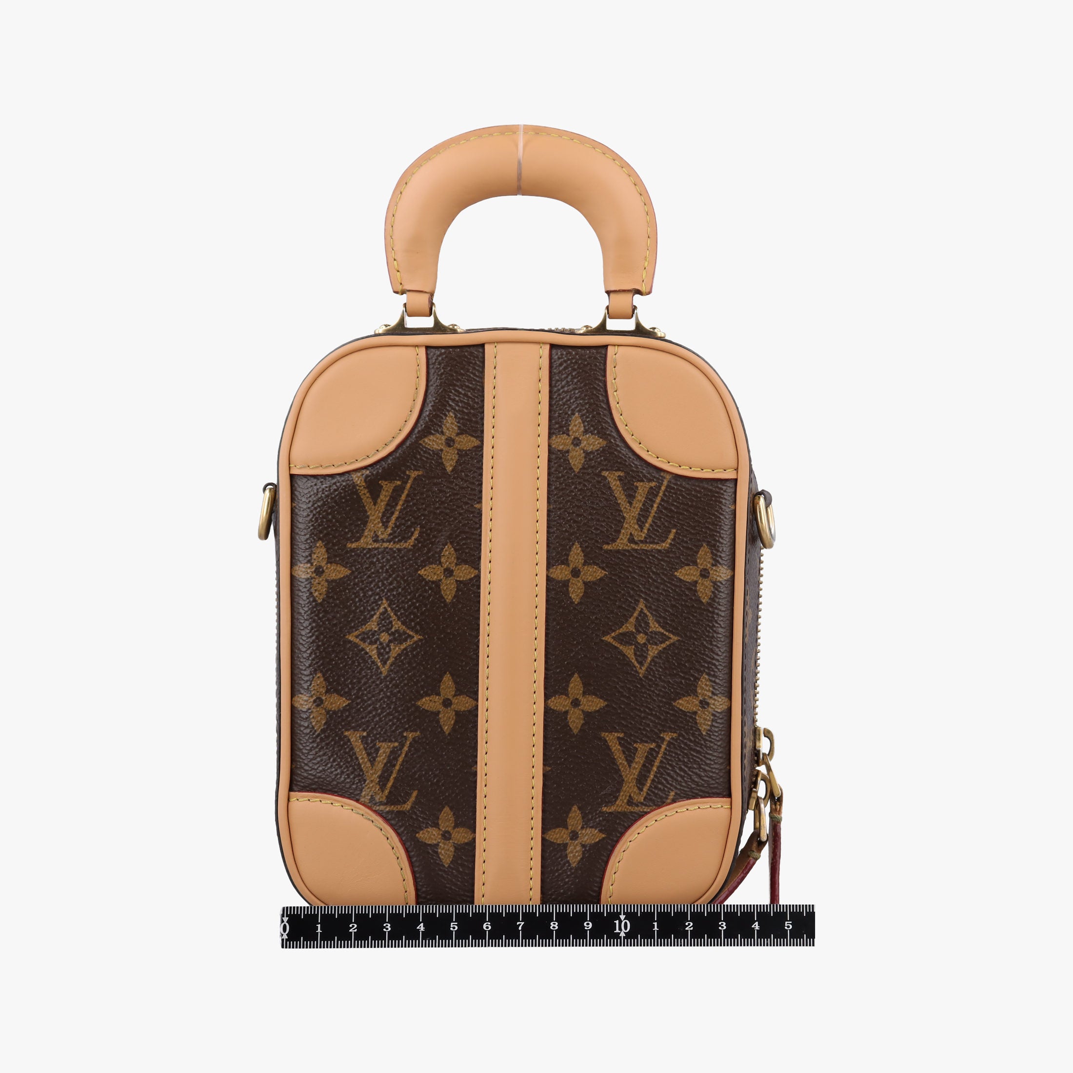 Pre-owned Louis Vuitton Valisette Vertical Brown Monogram Canvas×calf leather M68623 shoulderbag | stylenewstar