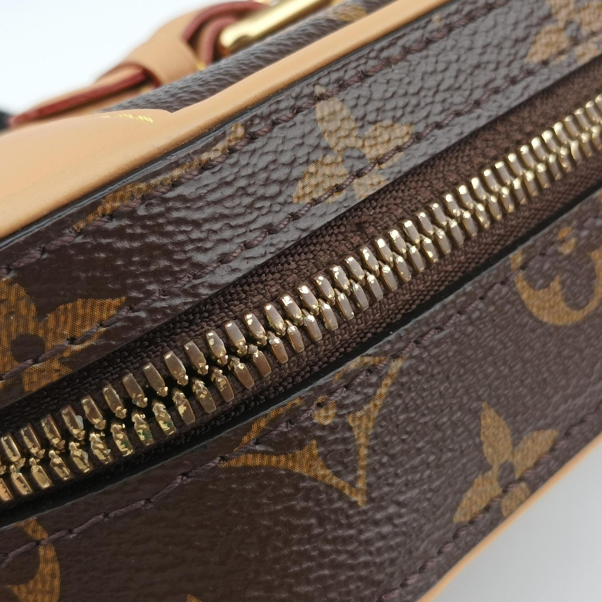 Pre-owned Louis Vuitton Valisette Vertical Brown Monogram Canvas×calf leather M68623 shoulderbag | stylenewstar