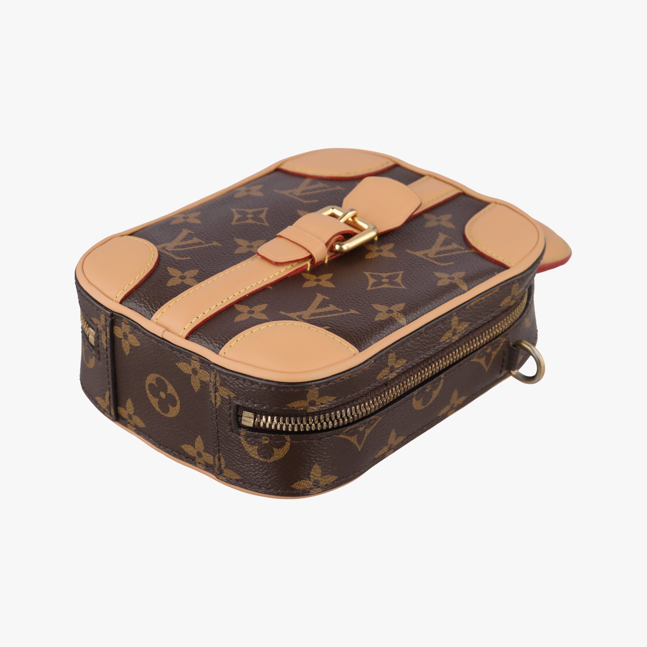 Pre-owned Louis Vuitton Valisette Vertical Brown Monogram Canvas×calf leather M68623 shoulderbag | stylenewstar