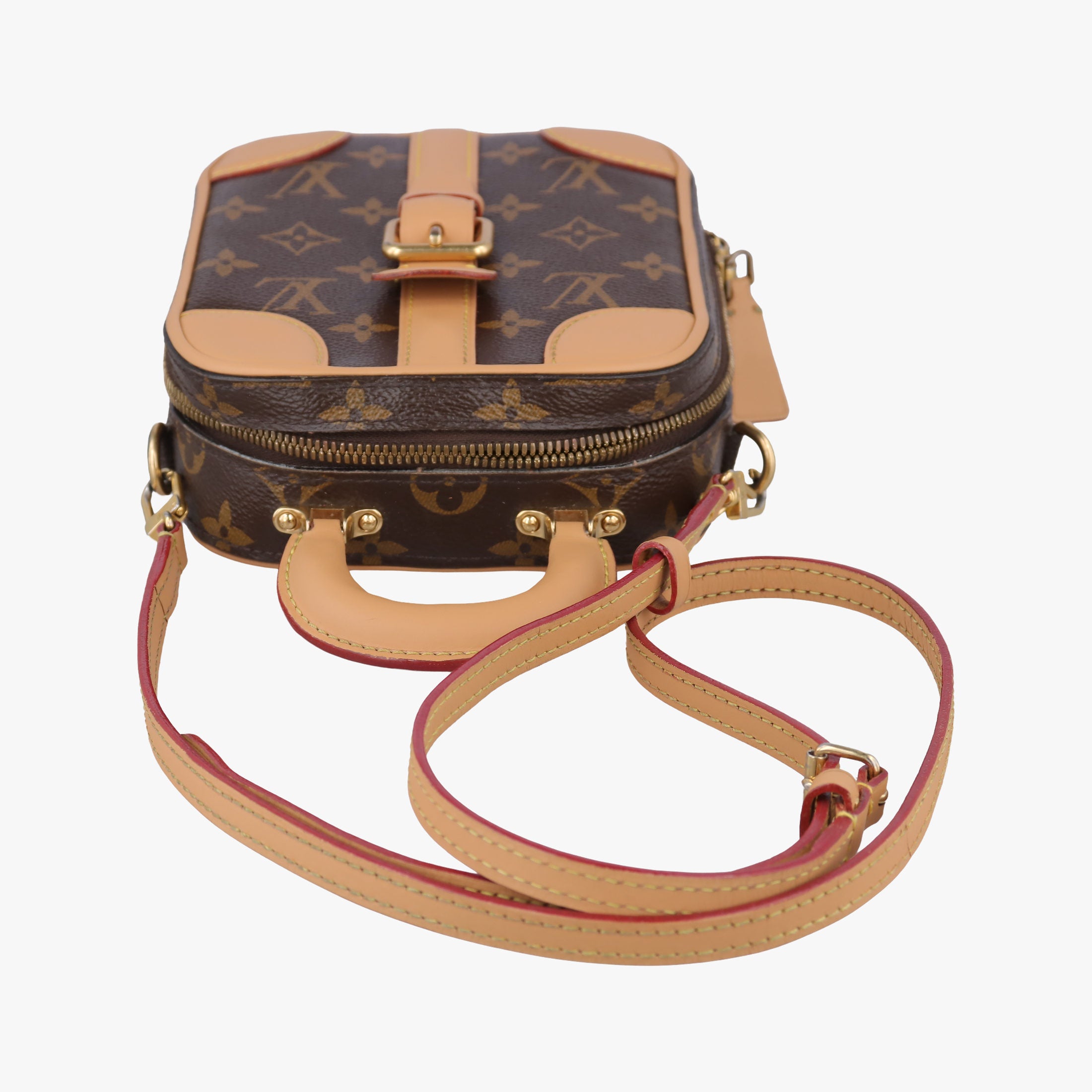 Pre-owned Louis Vuitton Valisette Vertical Brown Monogram Canvas×calf leather M68623 shoulderbag | stylenewstar
