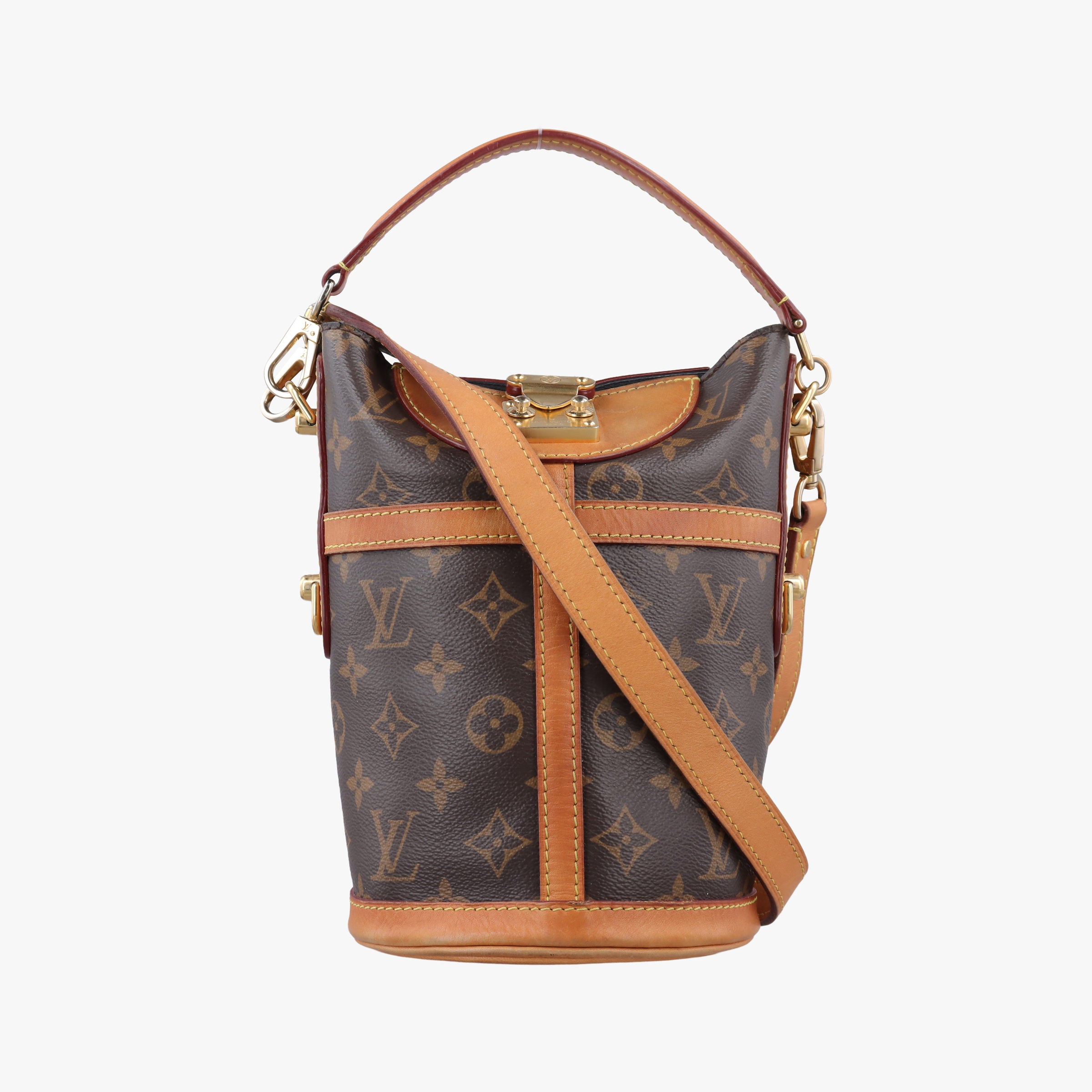 Pre-owned Louis Vuitton DUFFLE brown Monogram Canvas M43587 shoulderbag | stylenewstar