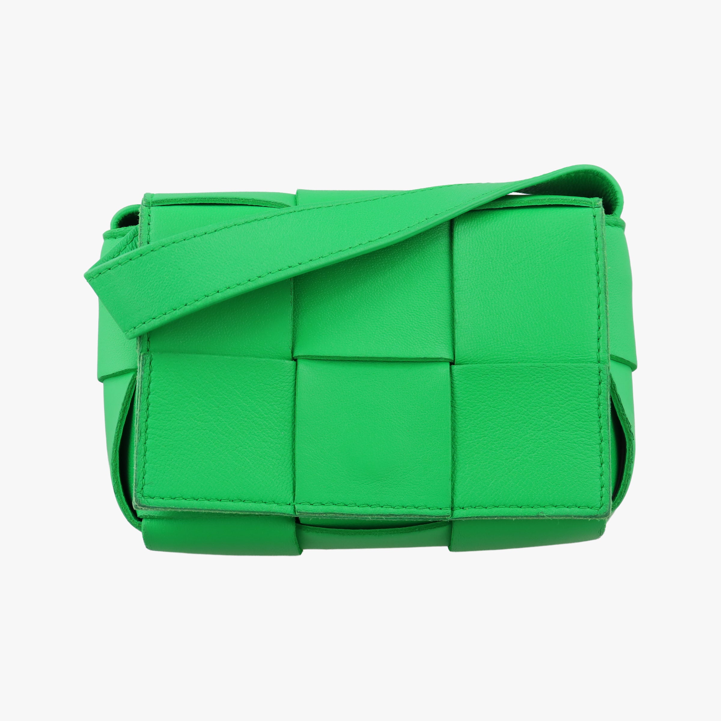 Pre-owned Bottega Veneta candy cassette Green lambskin  shoulderbag | stylenewstar