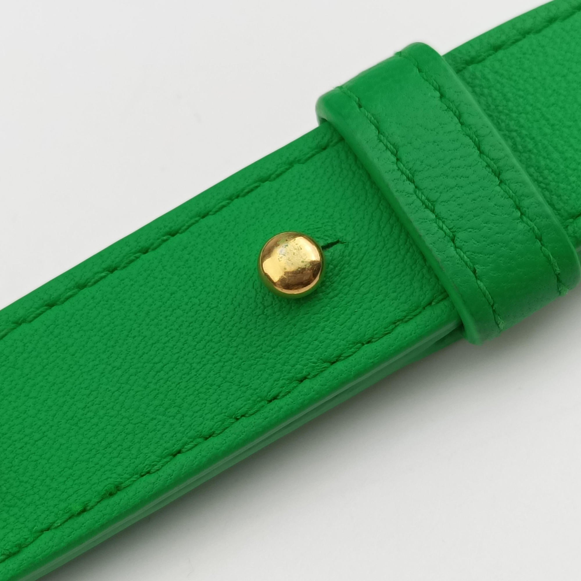Pre-owned Bottega Veneta candy cassette Green lambskin  shoulderbag | stylenewstar