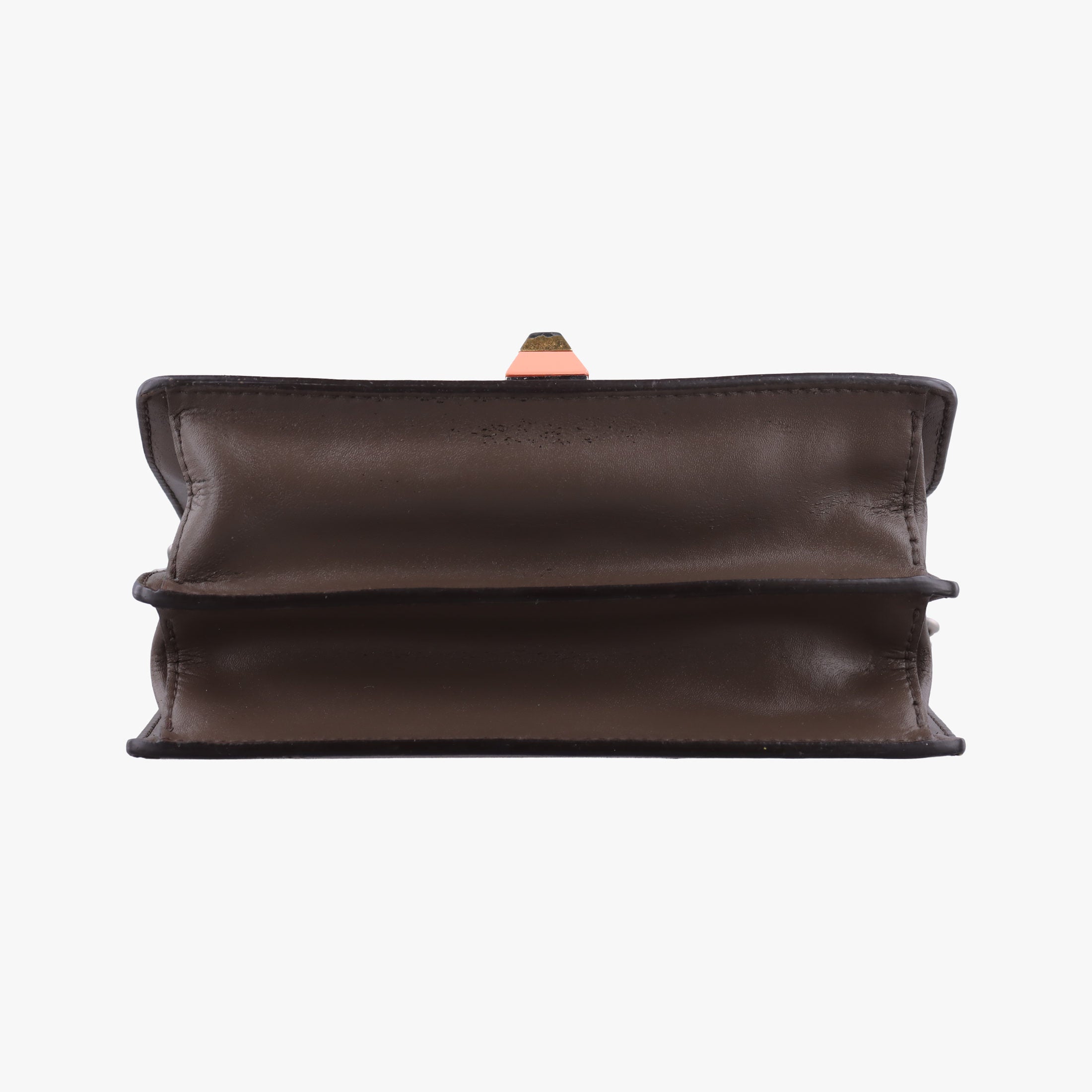 Pre-owned Fendi Kan I Brown Leather 8M0381 shoulderbag | stylenewstar