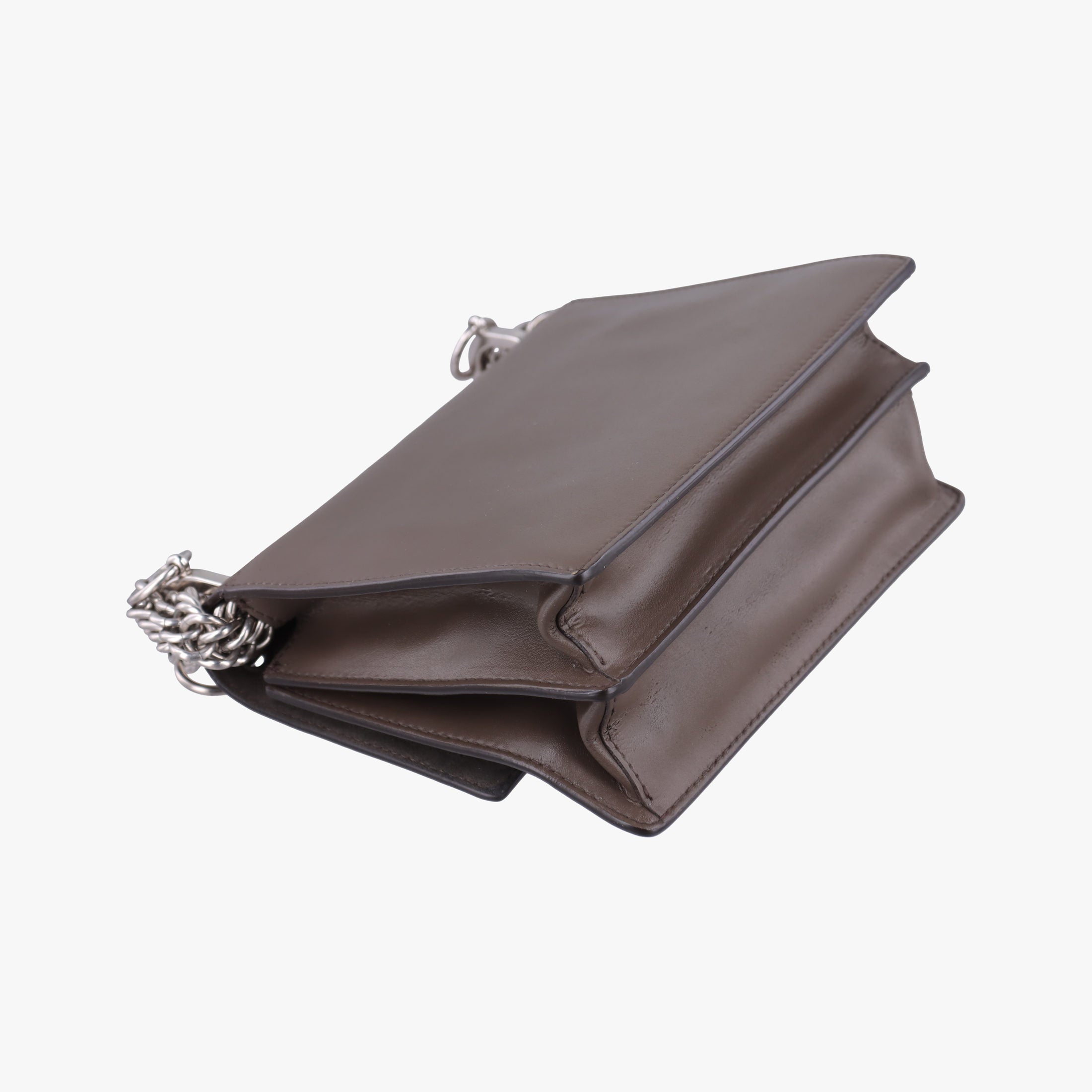 Pre-owned Fendi Kan I Brown Leather 8M0381 shoulderbag | stylenewstar