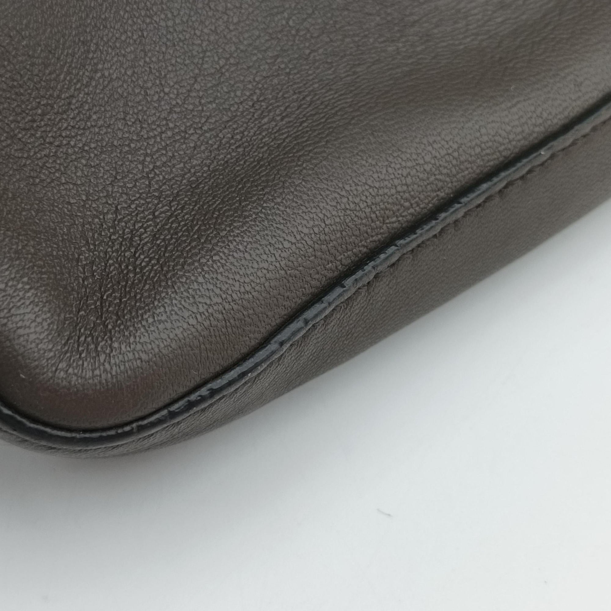 Secondhand Fendi monster micro Baguette Brown Leather 8M0354 shoulderbag | stylenewstar