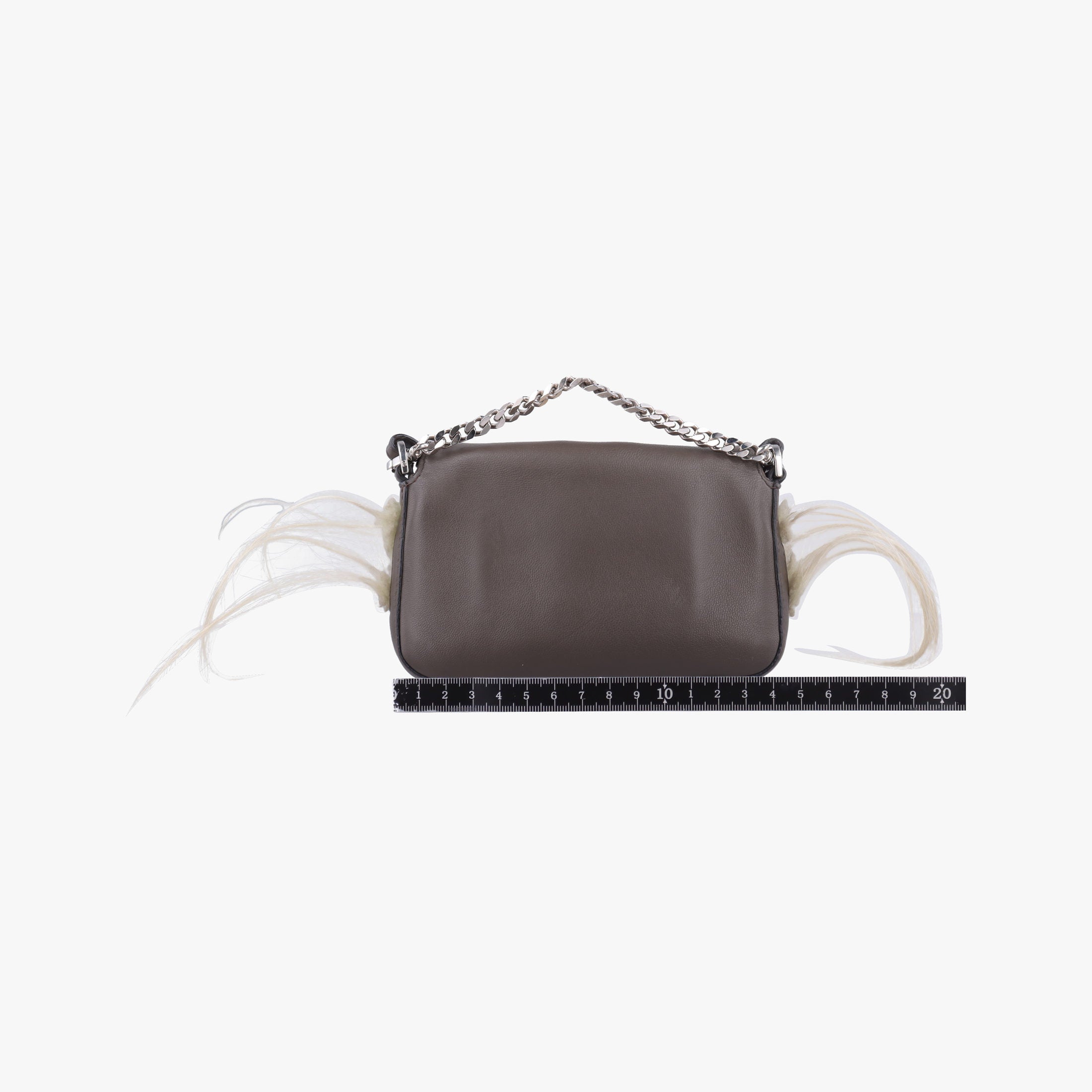 Secondhand Fendi monster micro Baguette Brown Leather 8M0354 shoulderbag | stylenewstar