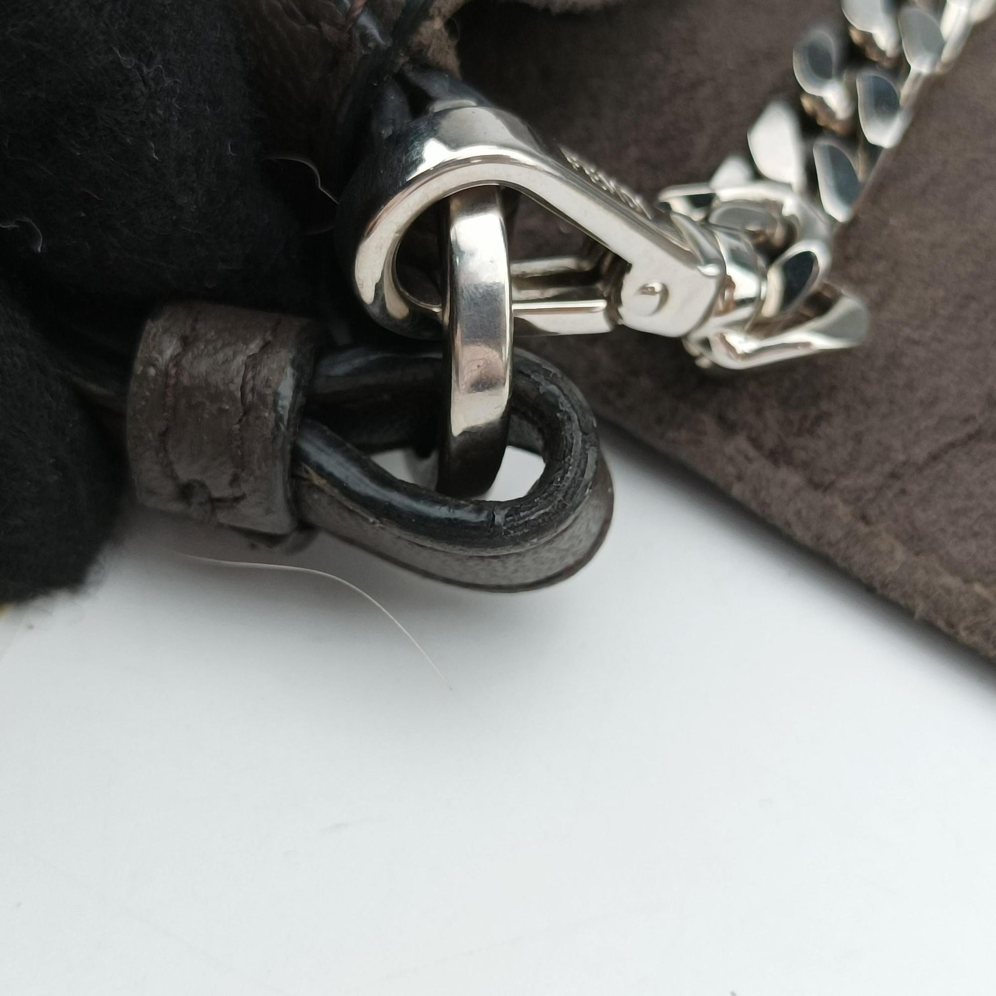 Secondhand Fendi monster micro Baguette Brown Leather 8M0354 shoulderbag | stylenewstar