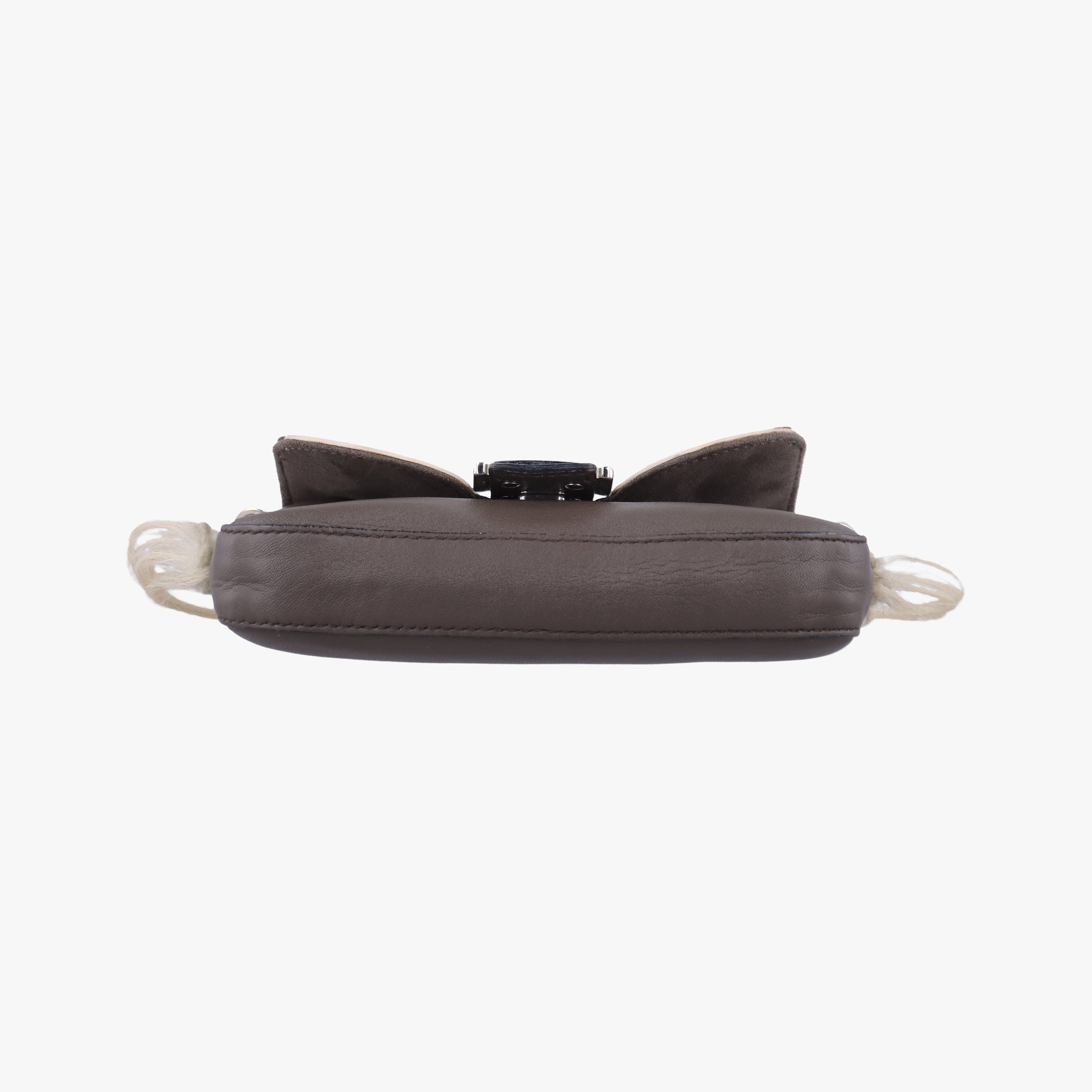 Secondhand Fendi monster micro Baguette Brown Leather 8M0354 shoulderbag | stylenewstar