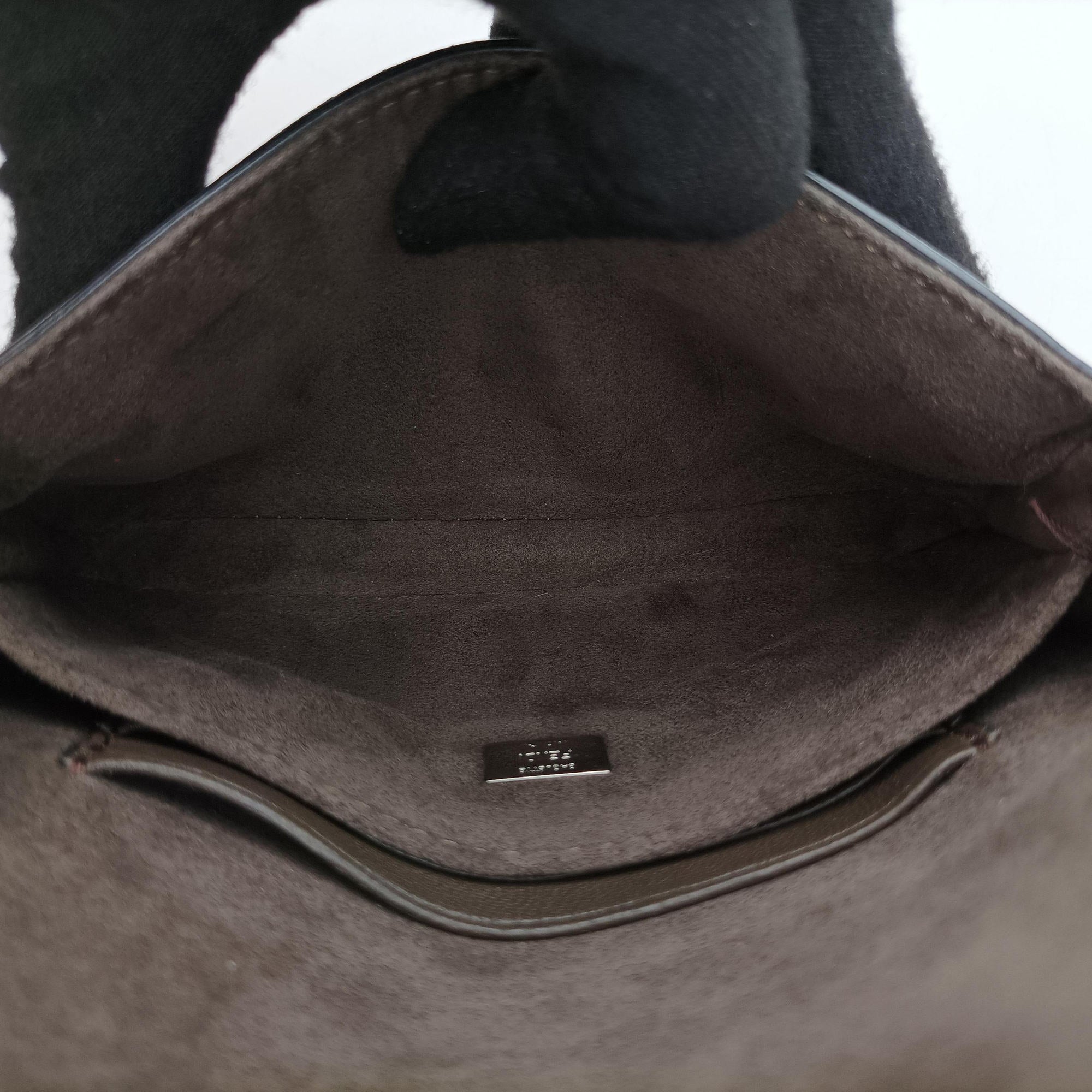 Secondhand Fendi monster micro Baguette Brown Leather 8M0354 shoulderbag | stylenewstar