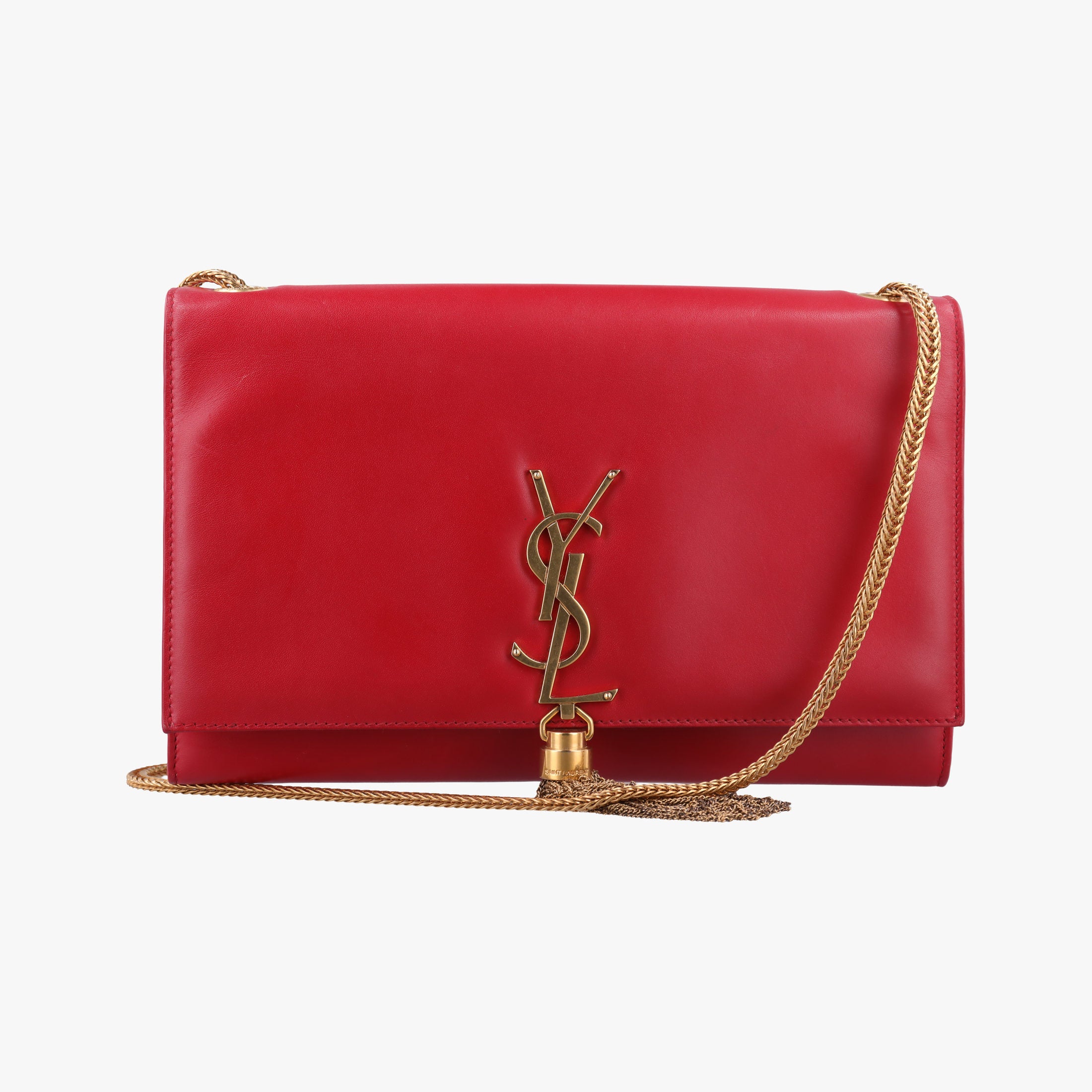 Pre-owned Yves Saint Laurent KATE Red Leather 326078 shoulderbag | stylenewstar
