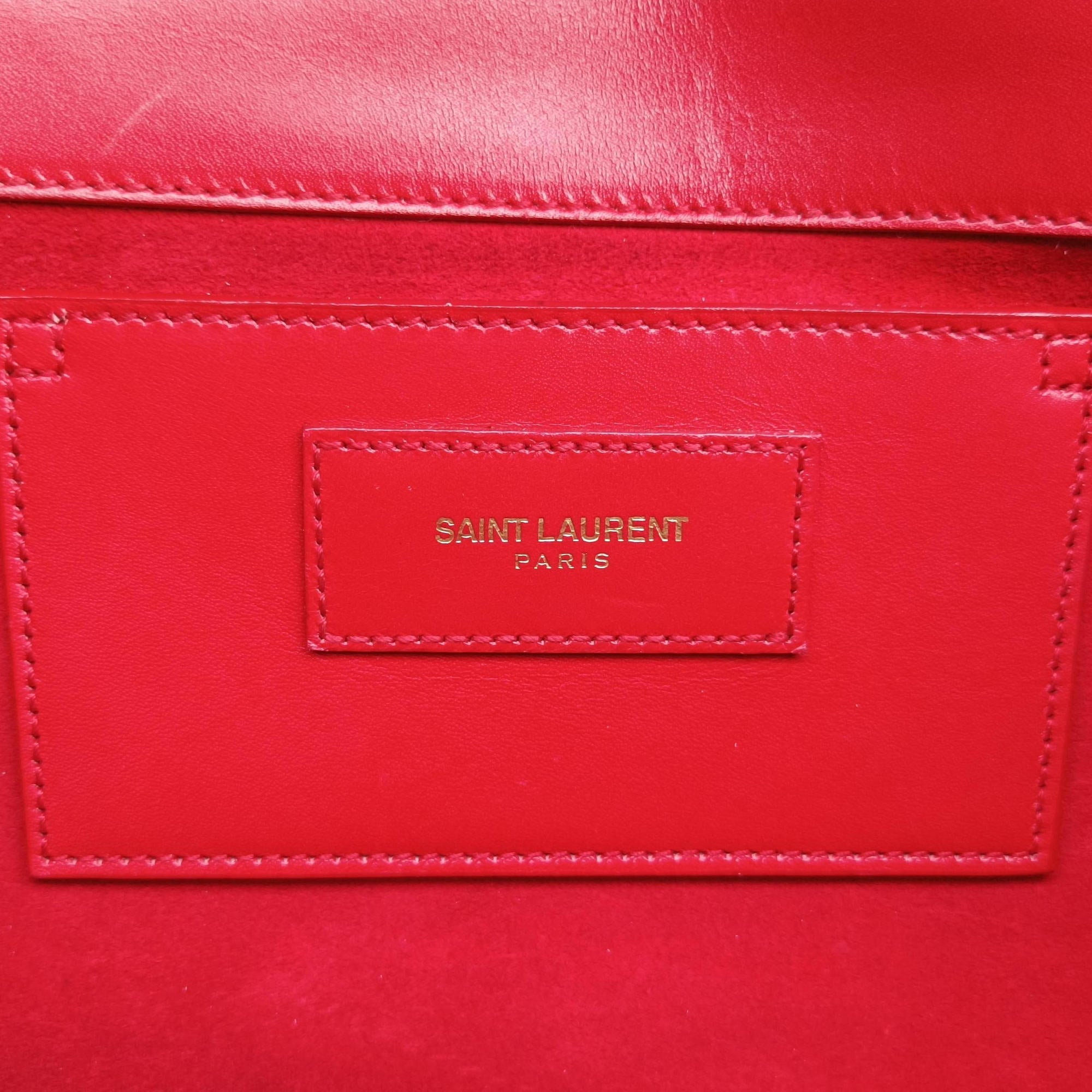 Pre-owned Yves Saint Laurent KATE Red Leather 326078 shoulderbag | stylenewstar