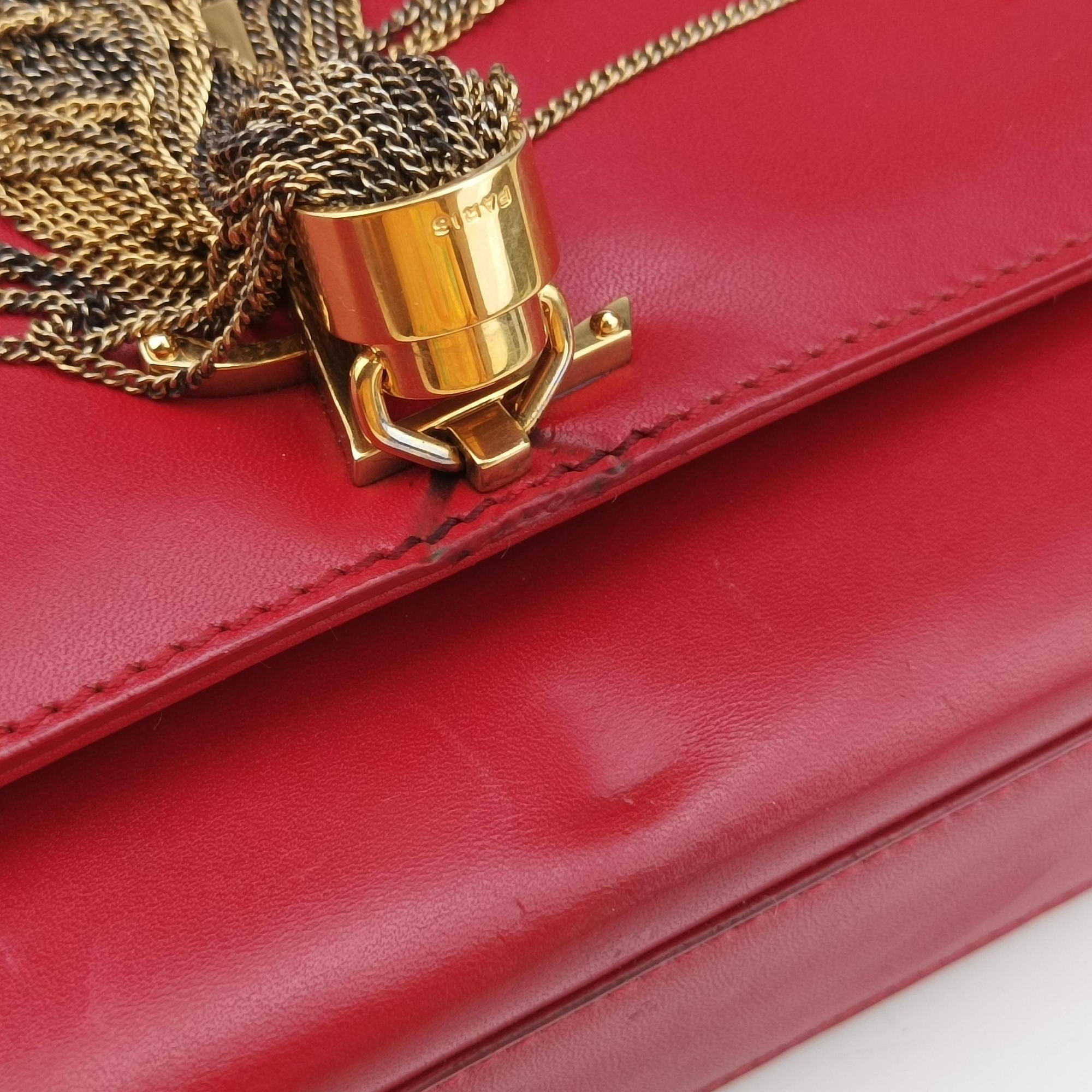 Pre-owned Yves Saint Laurent KATE Red Leather 326078 shoulderbag | stylenewstar