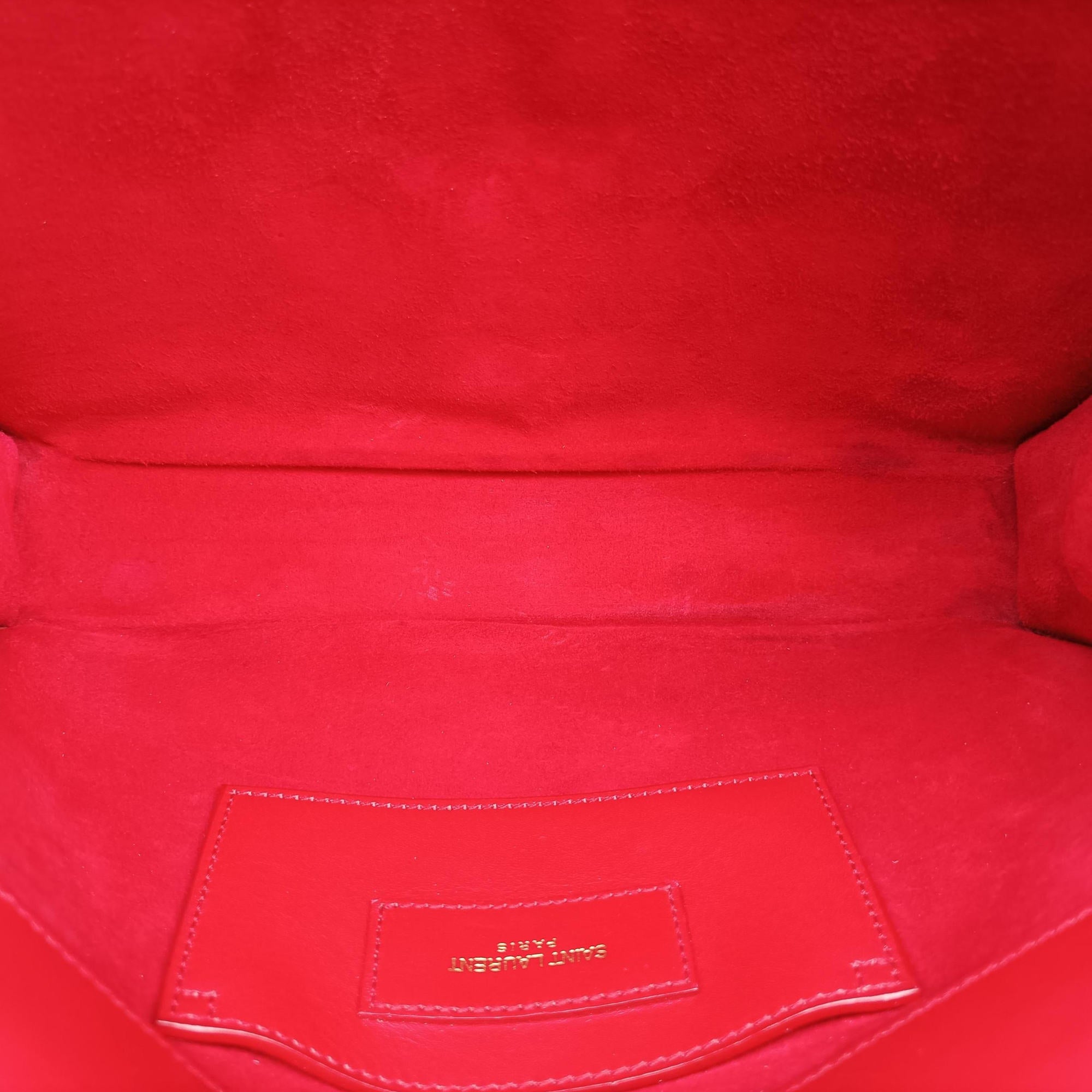 Pre-owned Yves Saint Laurent KATE Red Leather 326078 shoulderbag | stylenewstar
