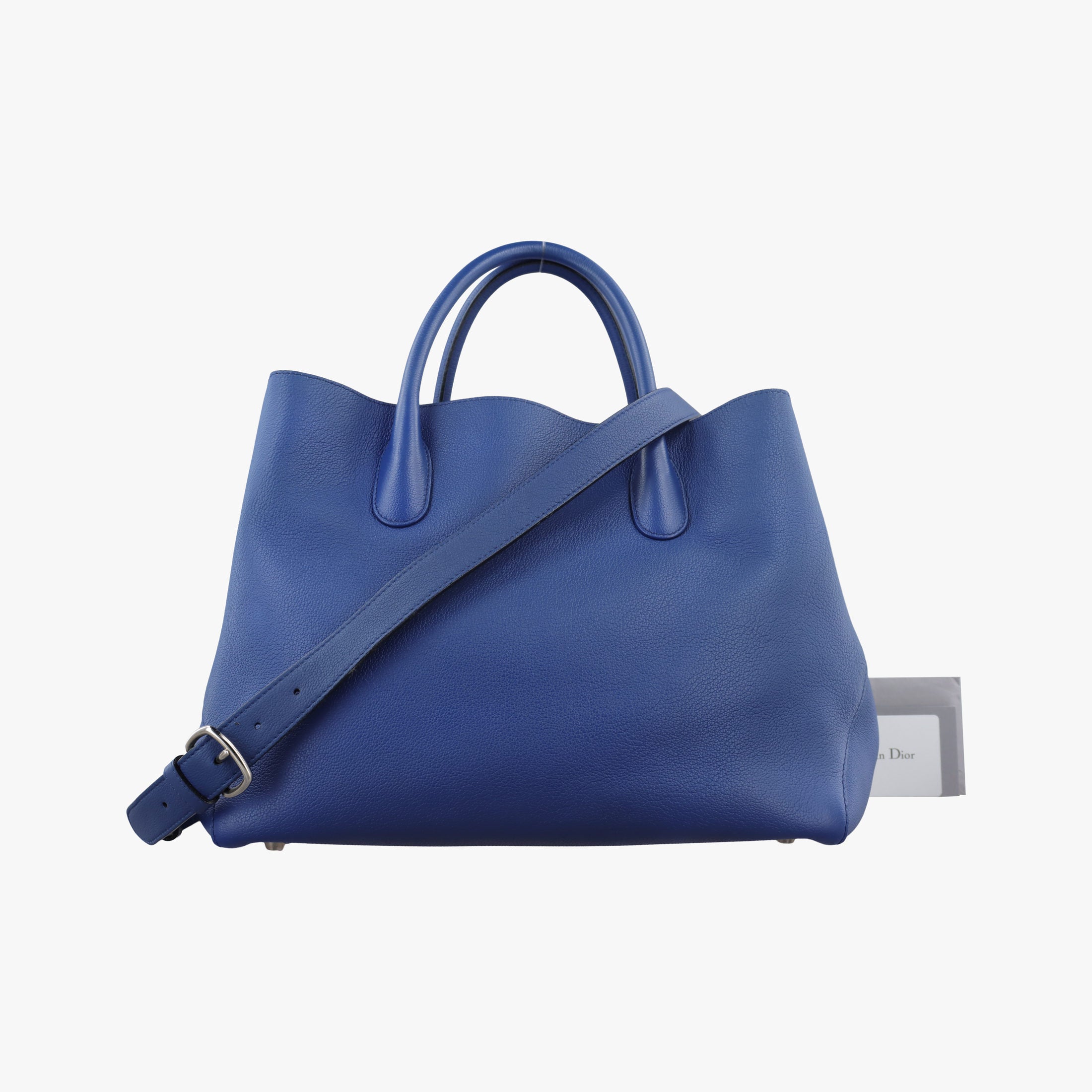 Pre-owned Christian Dior Open Bar Blue Leather  shoulderbag | stylenewstar