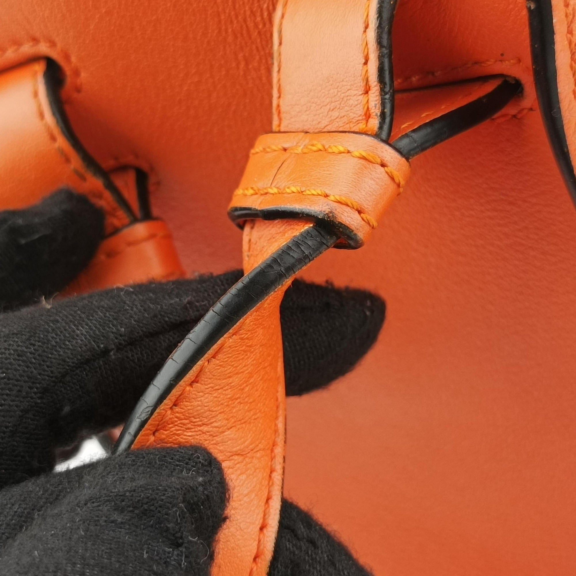 Secondhand Loewe hammock Orange leather  shoulderbag | stylenewstar