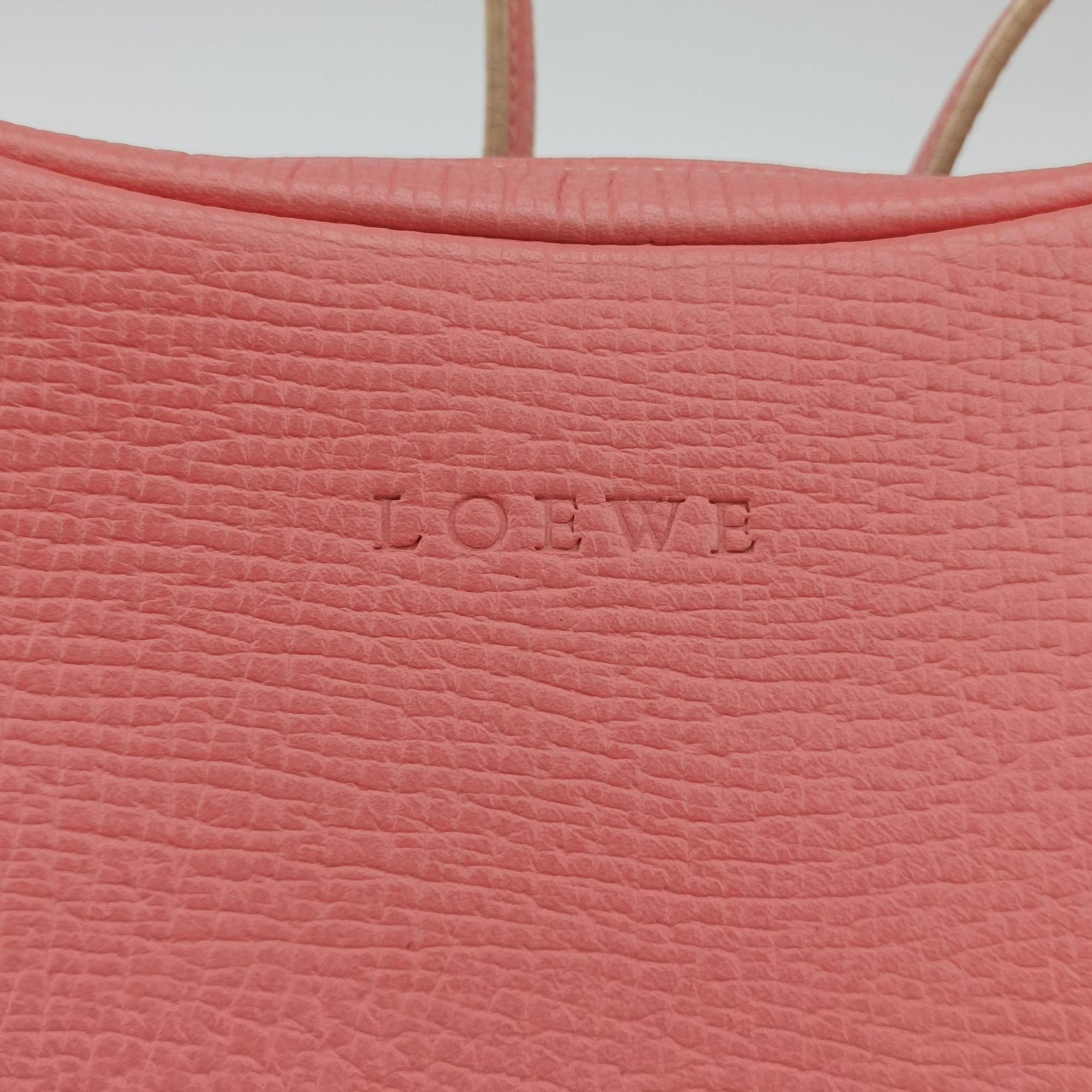 Pre-owned Loewe Half Moon Bag Pink Leather  shoulderbag | stylenewstar