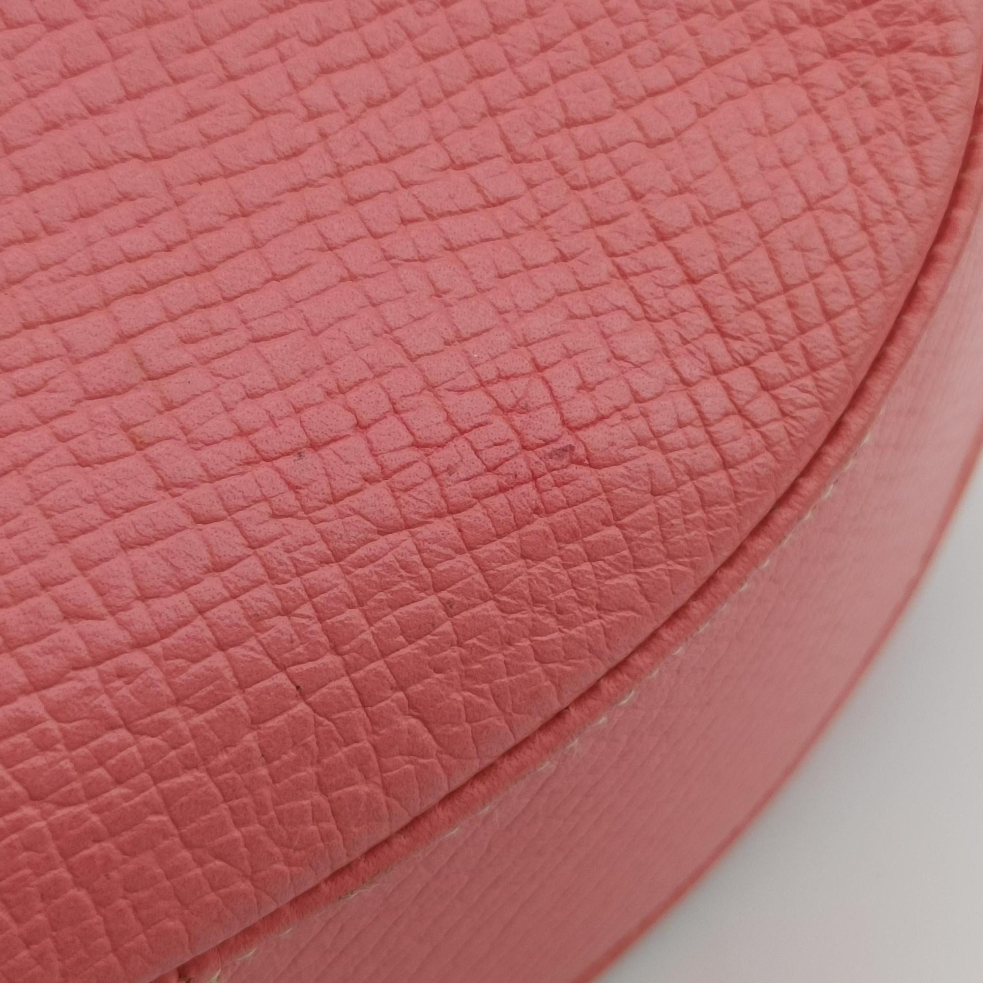 Pre-owned Loewe Half Moon Bag Pink Leather  shoulderbag | stylenewstar