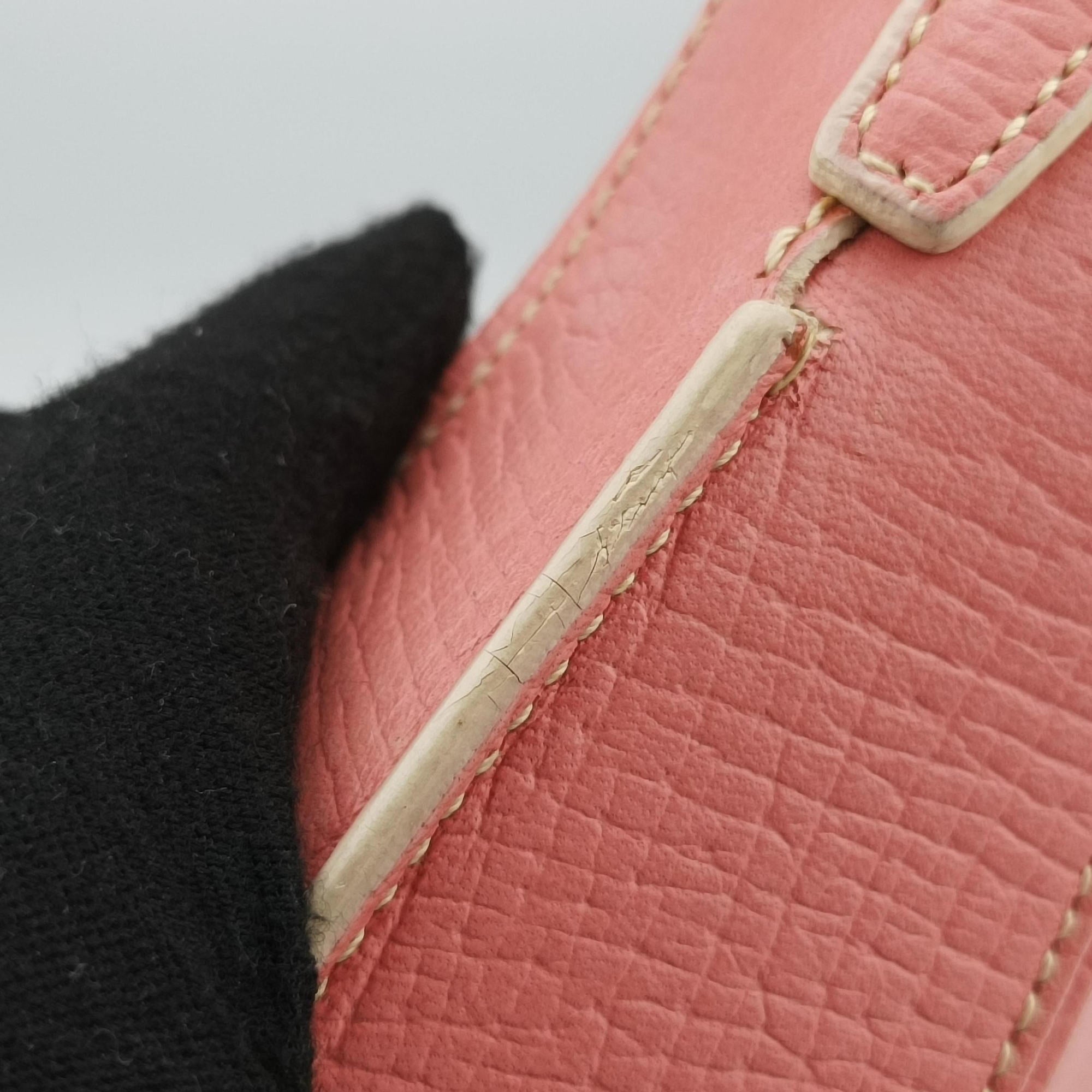 Pre-owned Loewe Half Moon Bag Pink Leather  shoulderbag | stylenewstar