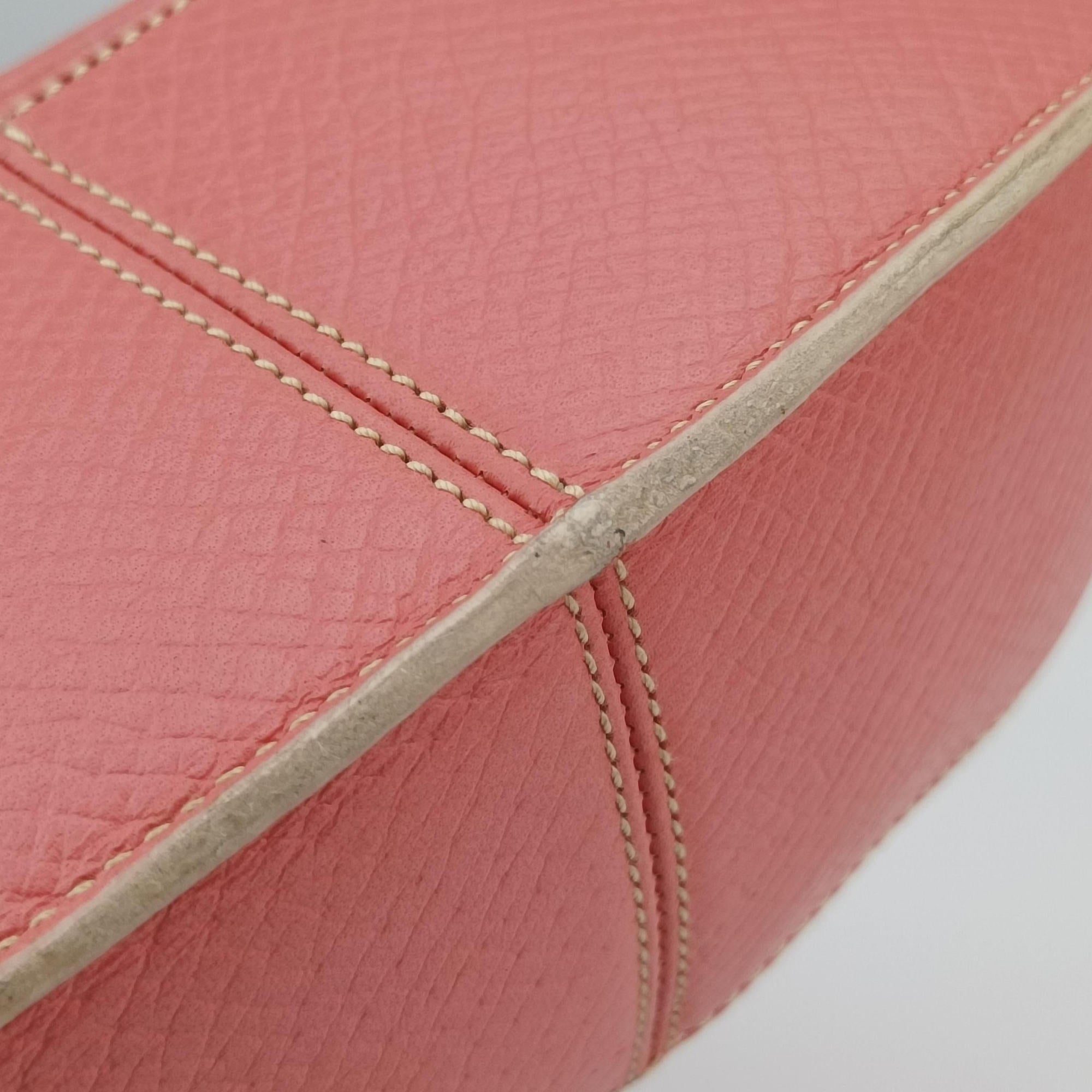 Pre-owned Loewe Half Moon Bag Pink Leather  shoulderbag | stylenewstar