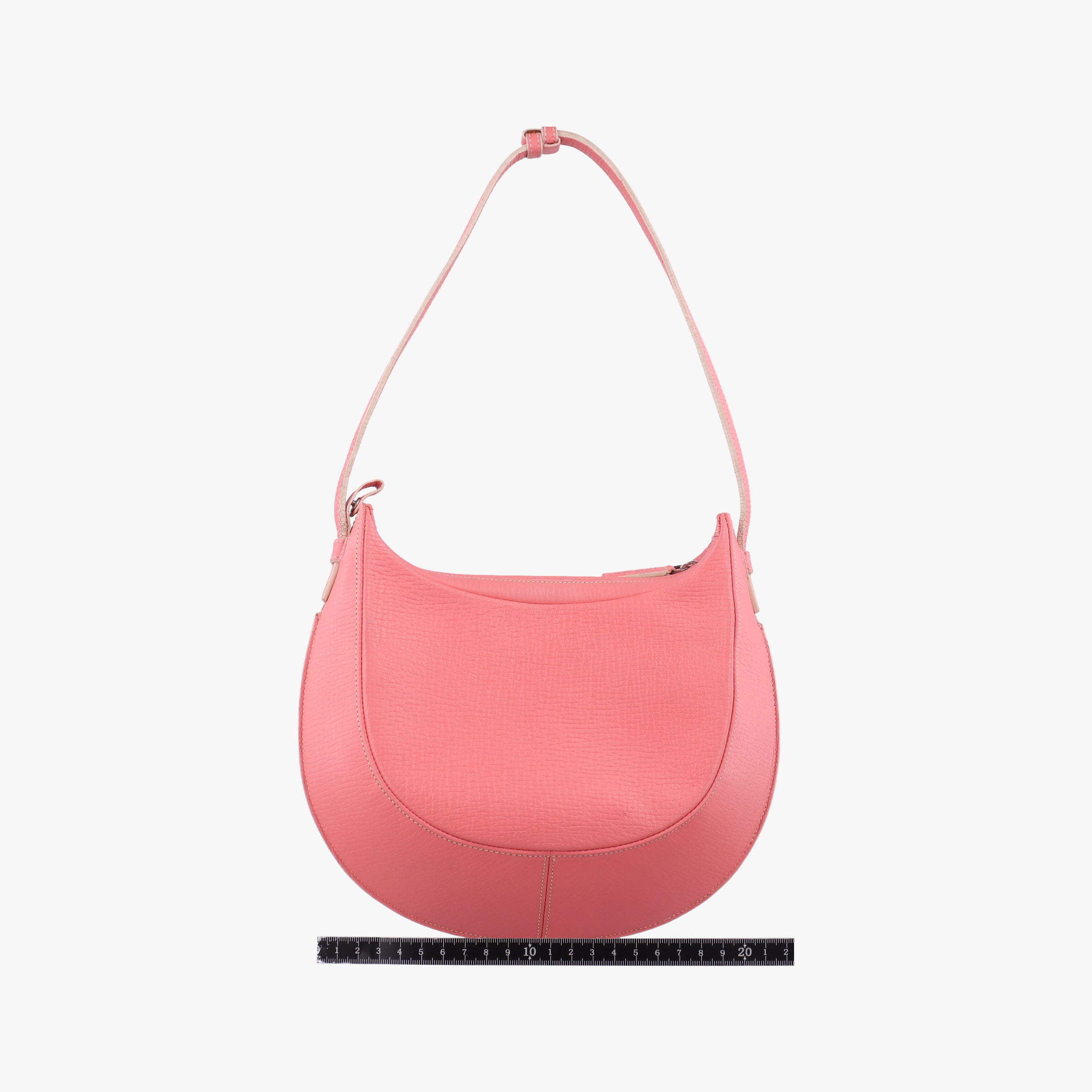 Pre-owned Loewe Half Moon Bag Pink Leather  shoulderbag | stylenewstar