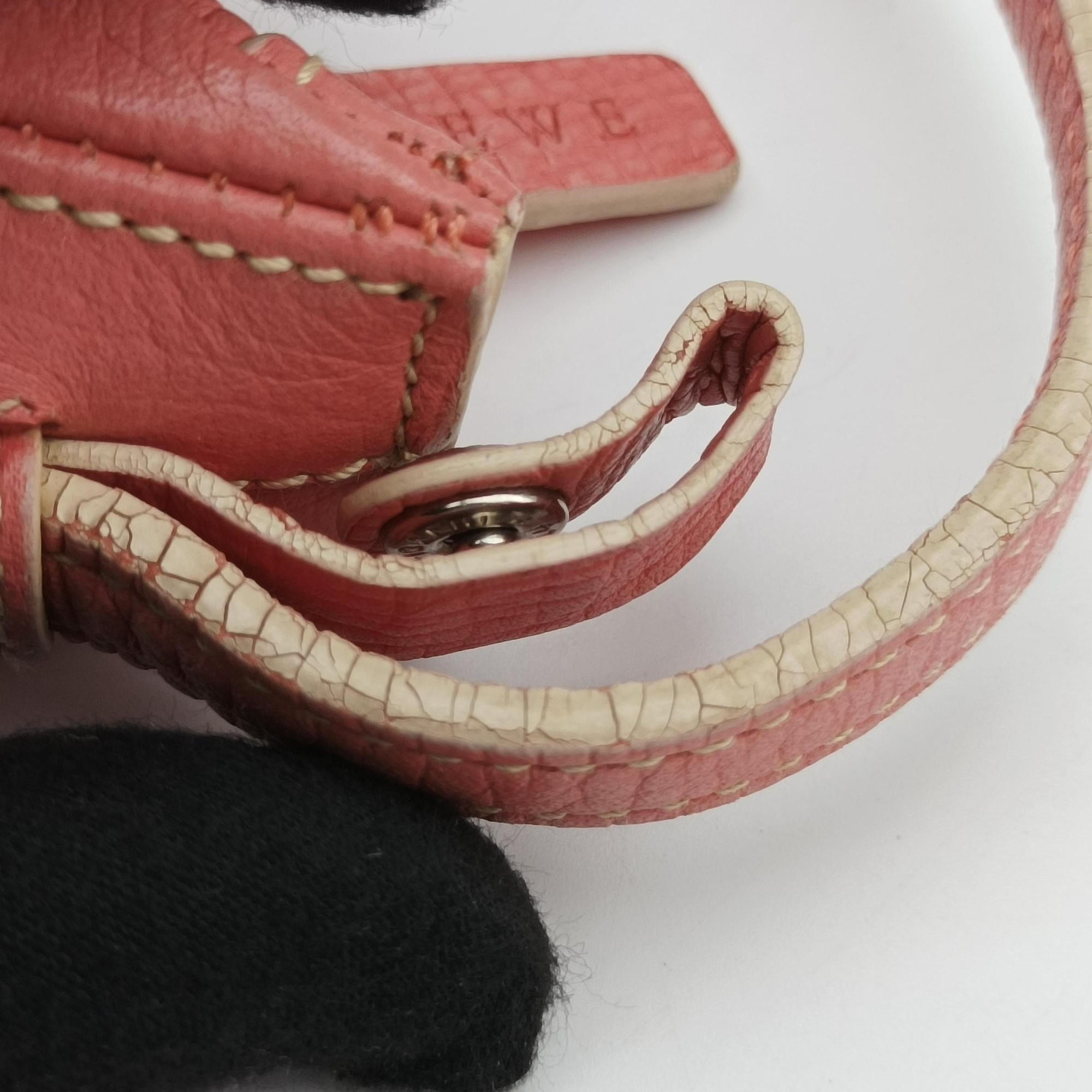 Pre-owned Loewe Half Moon Bag Pink Leather  shoulderbag | stylenewstar