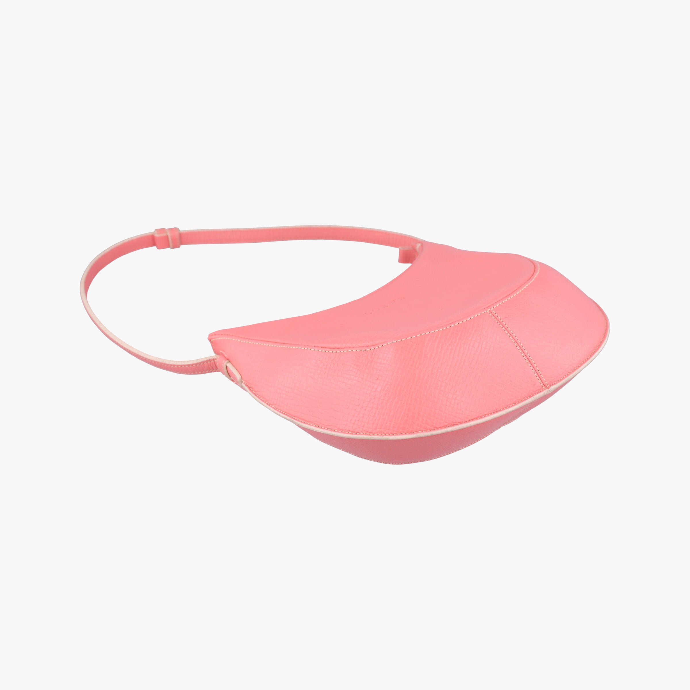 Pre-owned Loewe Half Moon Bag Pink Leather  shoulderbag | stylenewstar