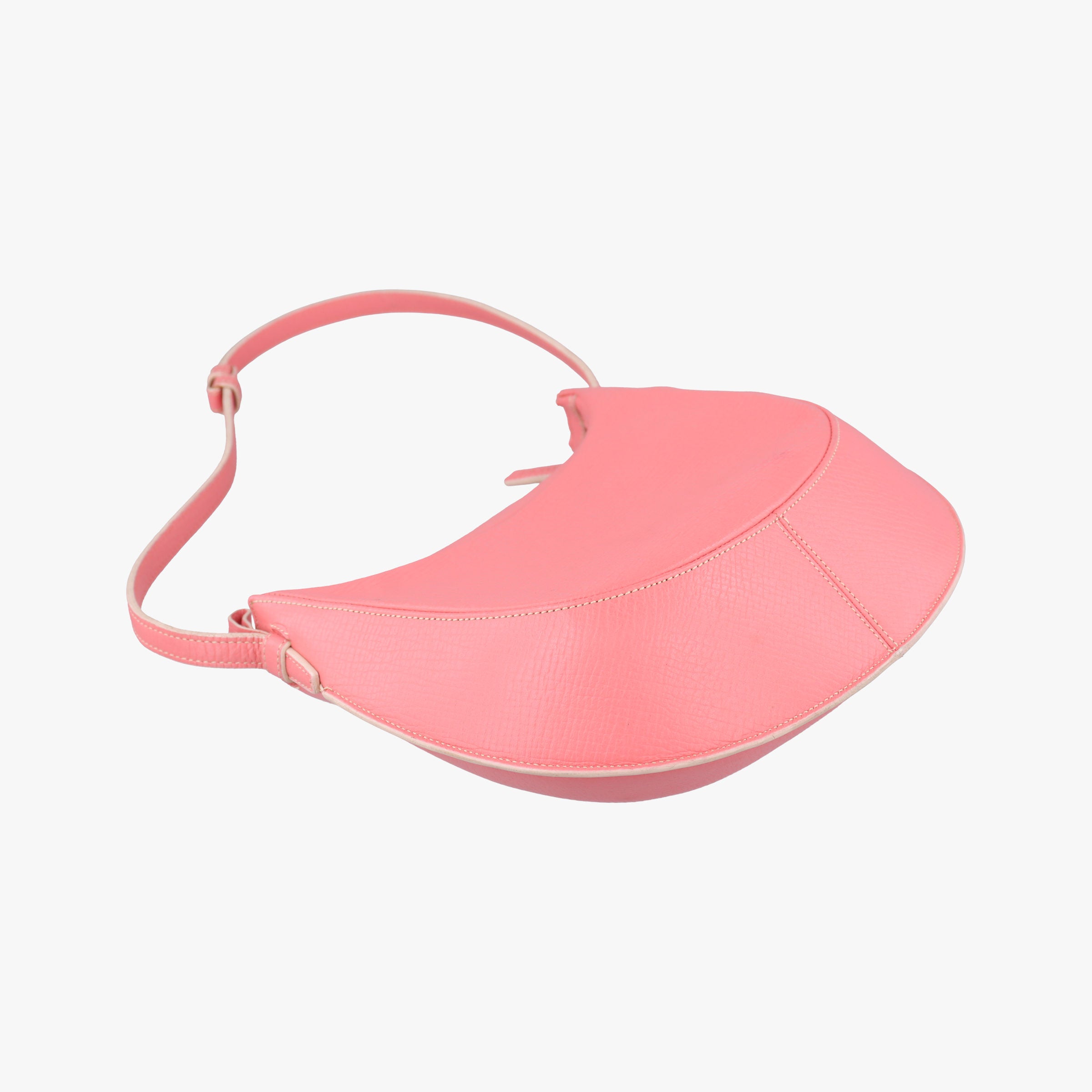 Pre-owned Loewe Half Moon Bag Pink Leather  shoulderbag | stylenewstar