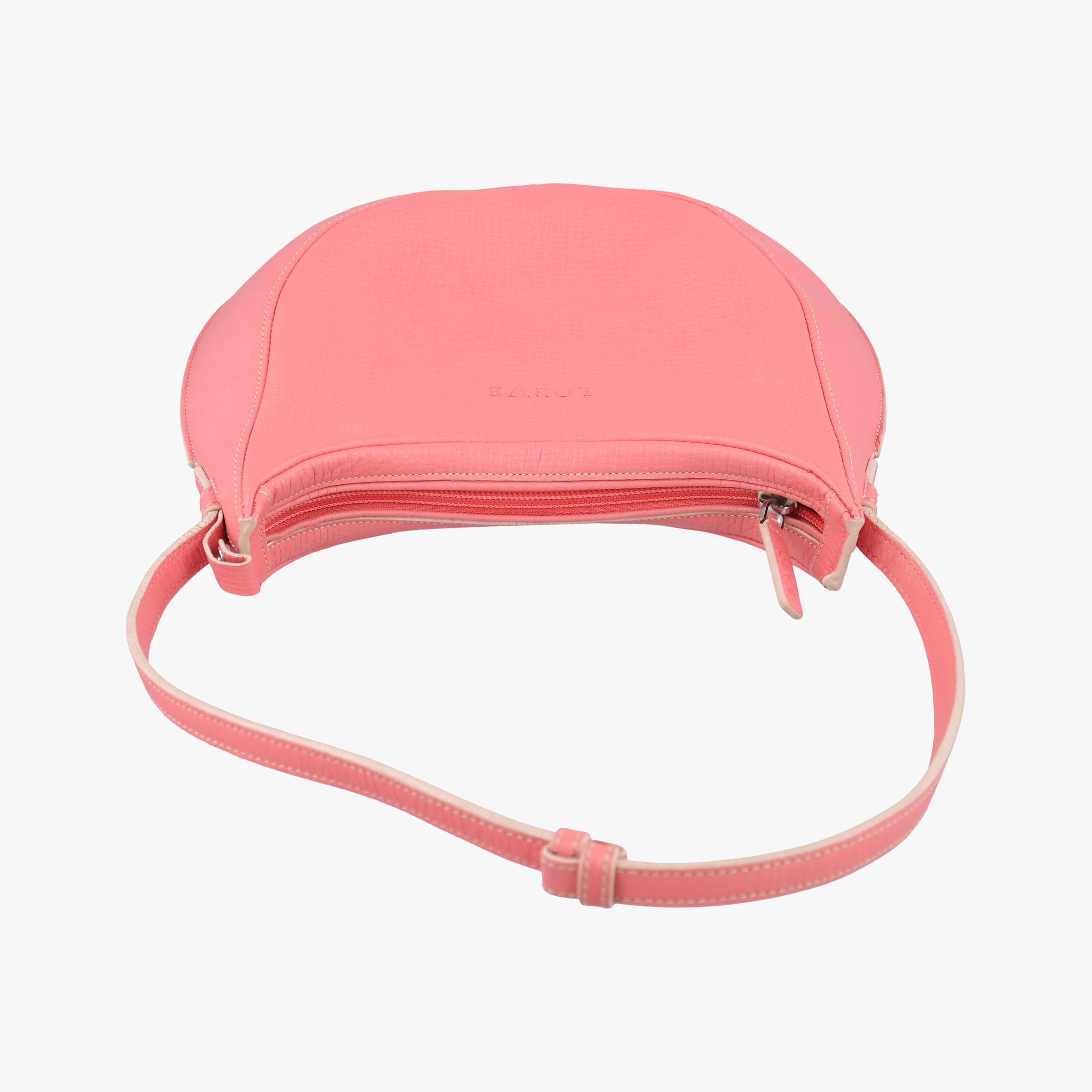 Pre-owned Loewe Half Moon Bag Pink Leather  shoulderbag | stylenewstar