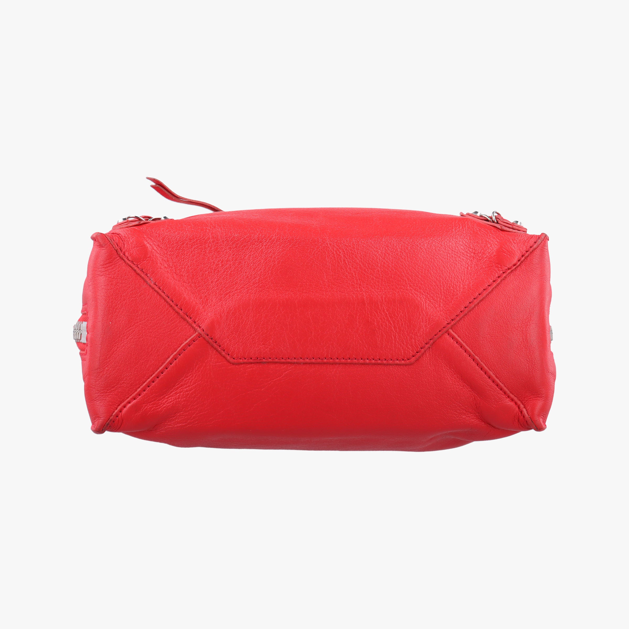 Pre-owned Balenciaga Paper A6 Zip Around Red Lambskin 370926 shoulderbag | stylenewstar
