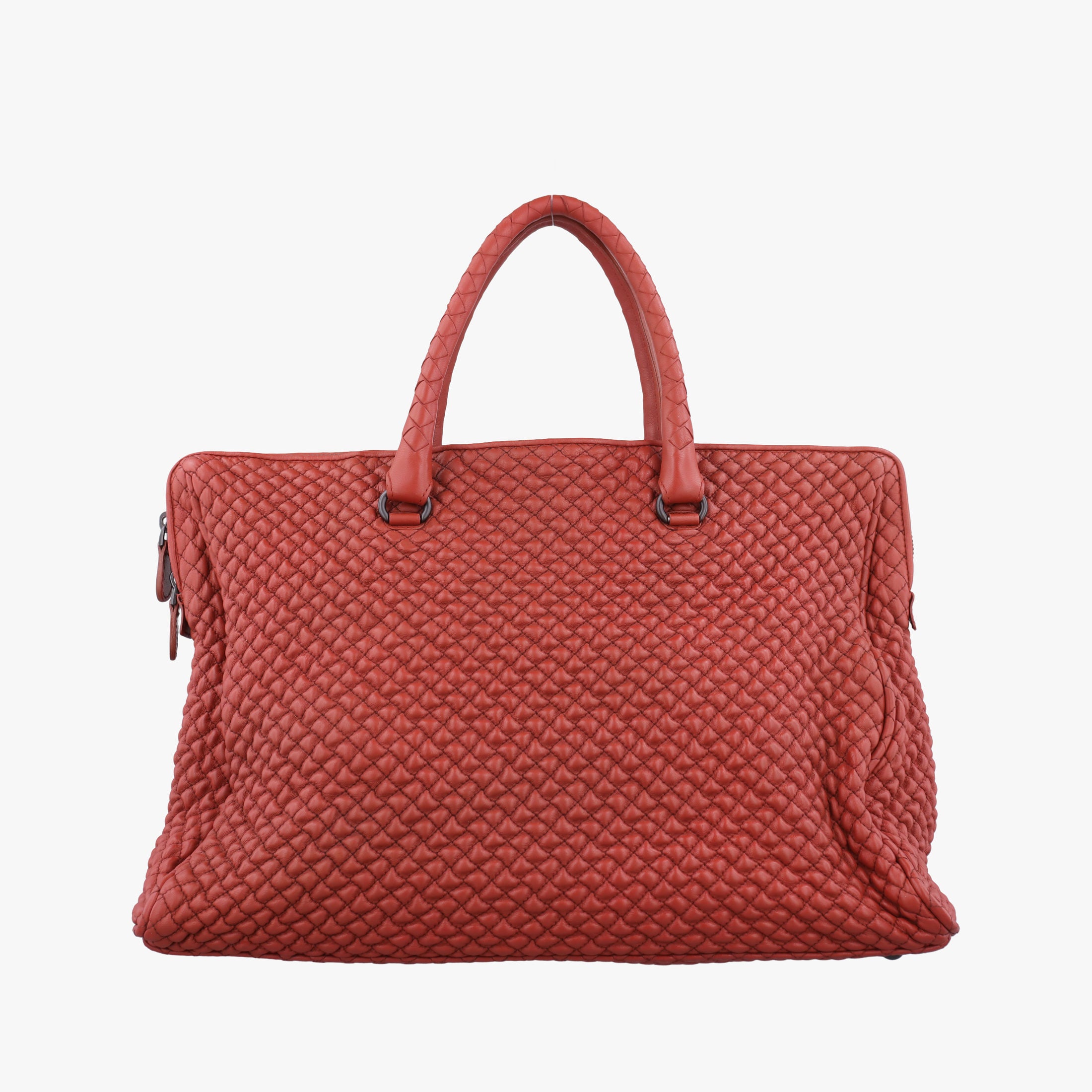 Pre-owned Bottega Veneta Intrecciato Maroon lambskin  handbag | stylenewstar