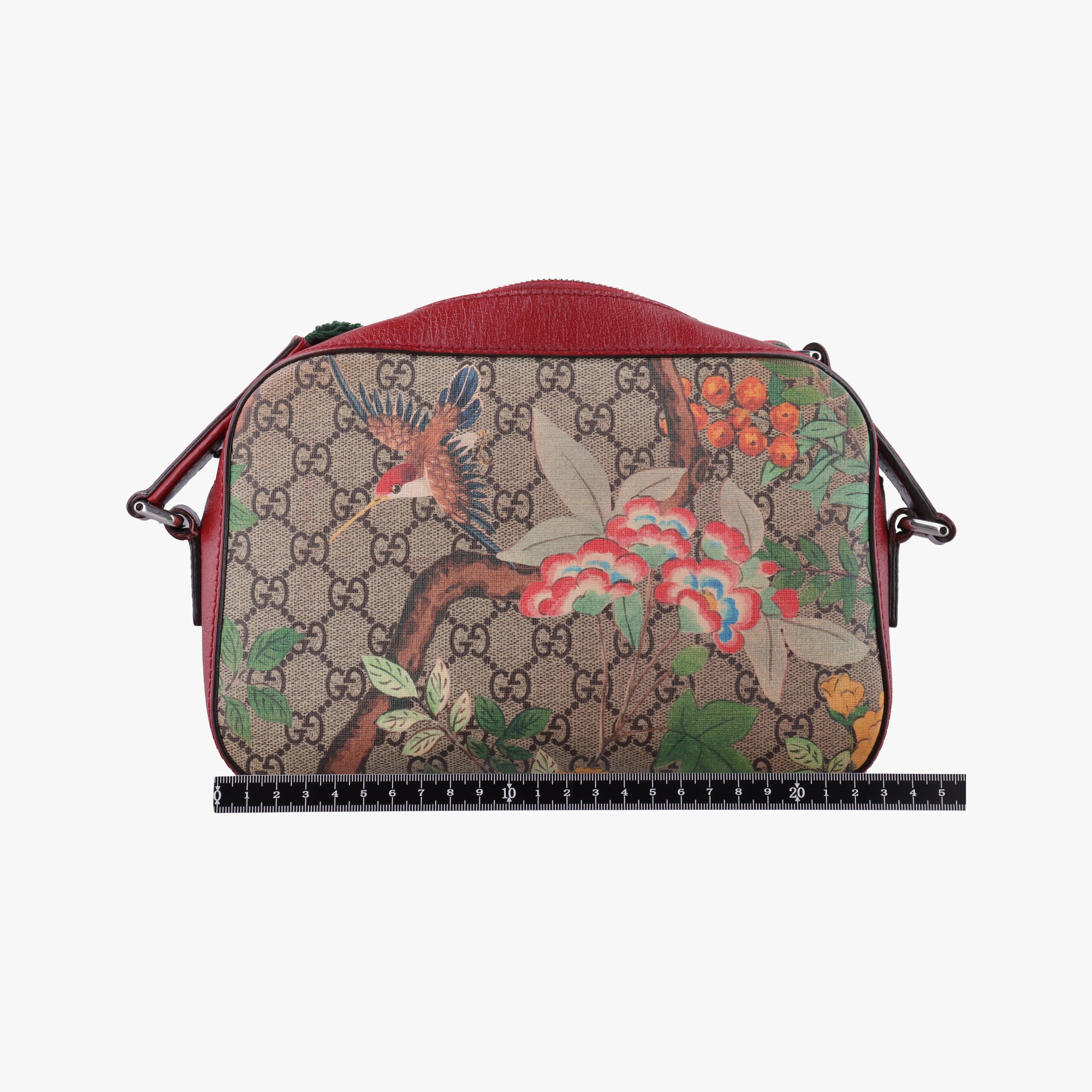 Secondhand Gucci GG Supreme Tian Camera Brown PVC coated canvas×Leather 450947 shoulderbag | stylenewstar