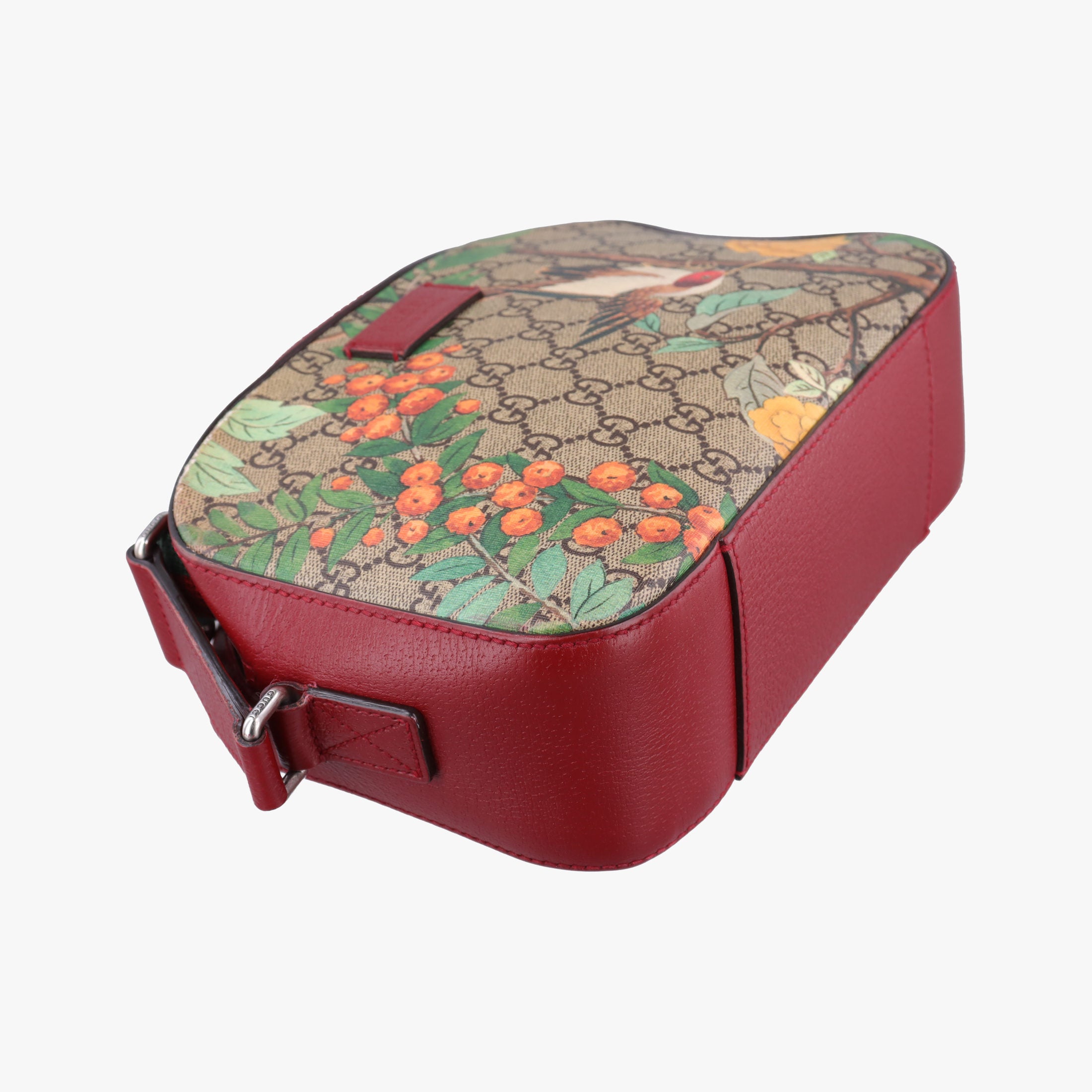 Secondhand Gucci GG Supreme Tian Camera Brown PVC coated canvas×Leather 450947 shoulderbag | stylenewstar